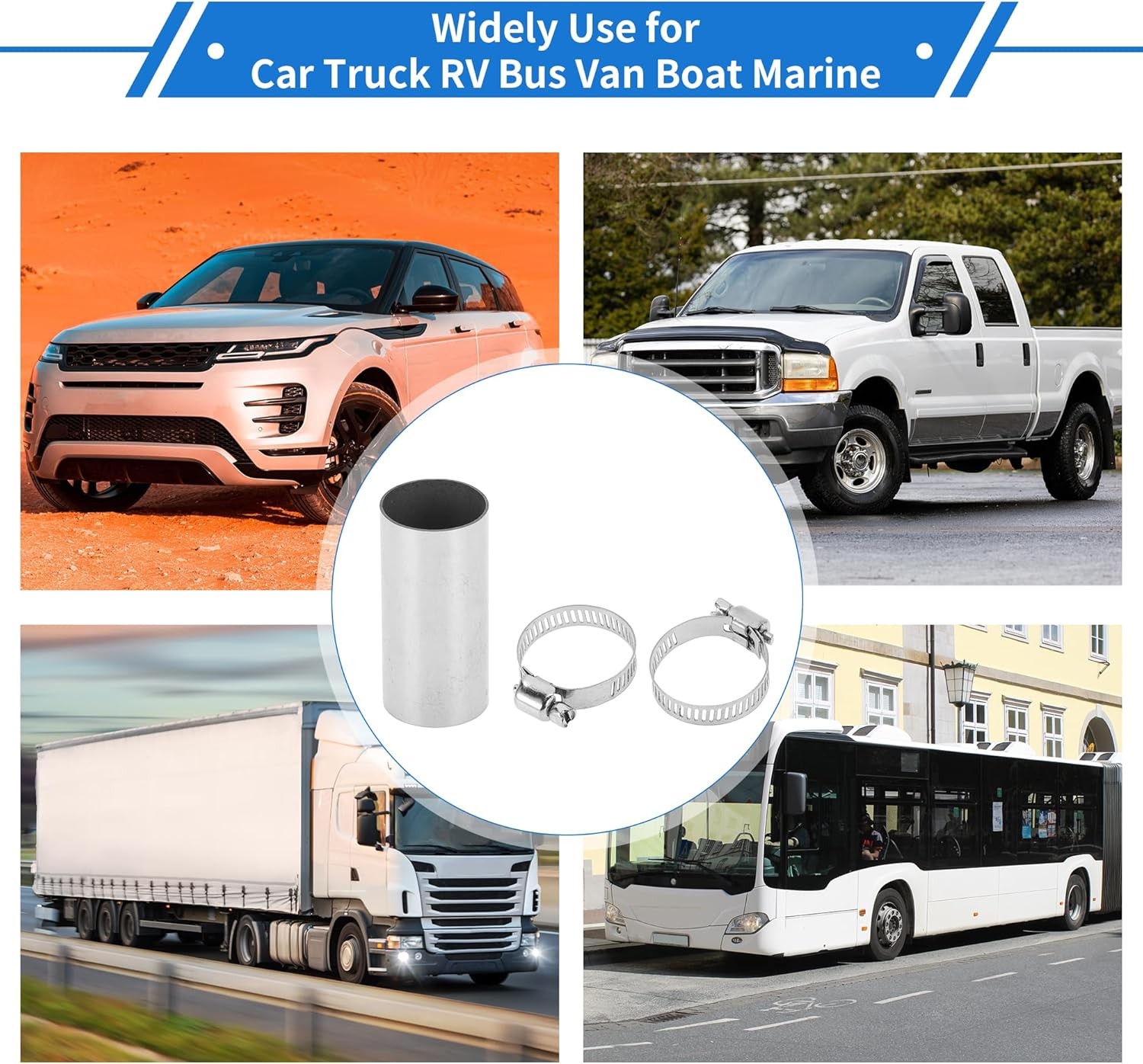 1 Set Heater Exhaust Pipe Connector 22mm ID 24mm OD Air Diesel Heater Exhaust Tu