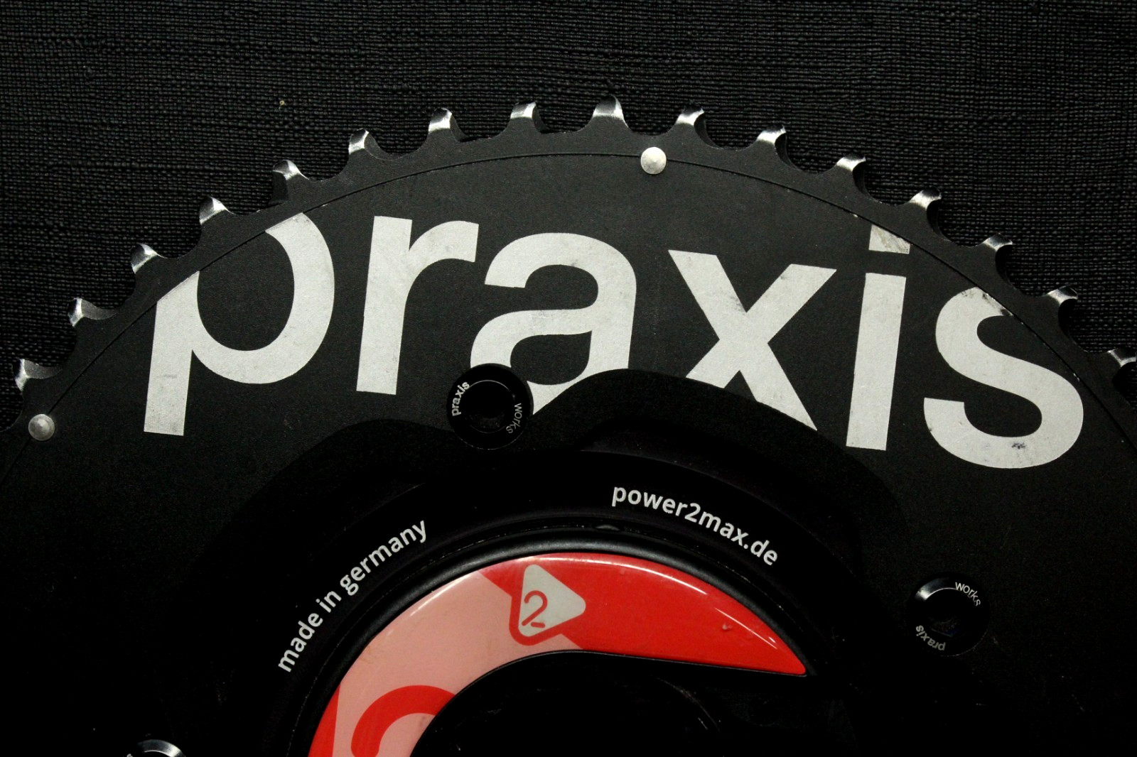 Power2max Type Road Bike Power Meter, 130 BCD w/ Praxis Works 54/42T Chainrings.