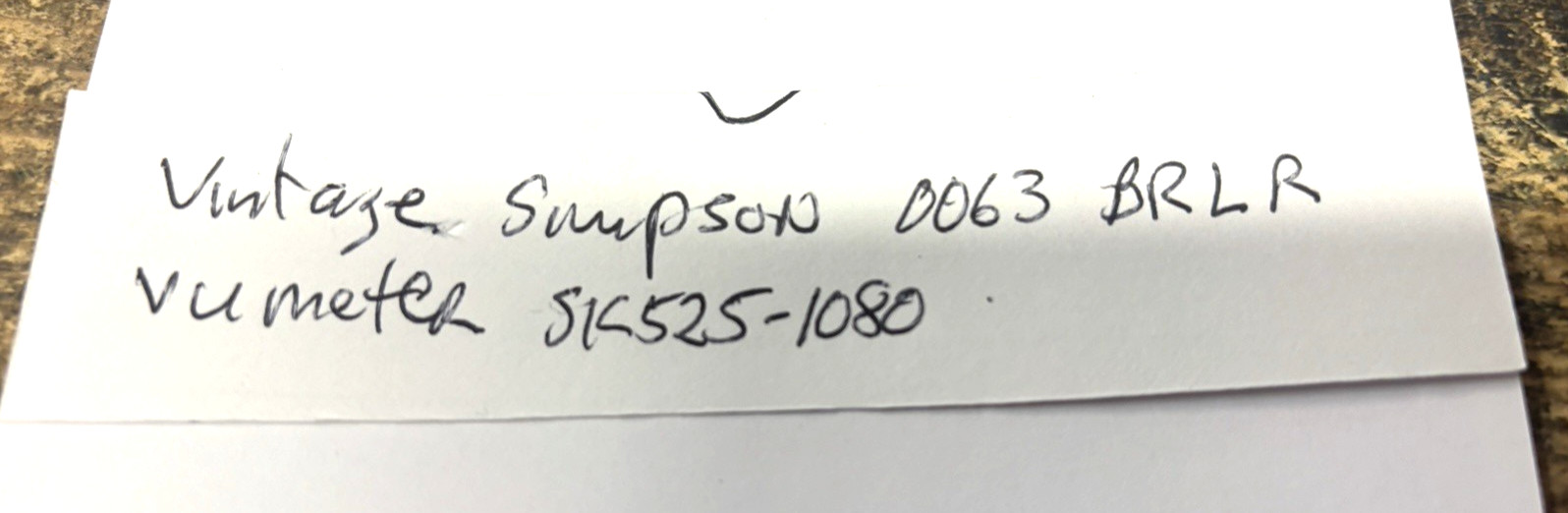 vintage Simpson VU meter SK525-1080 - tested and Works !