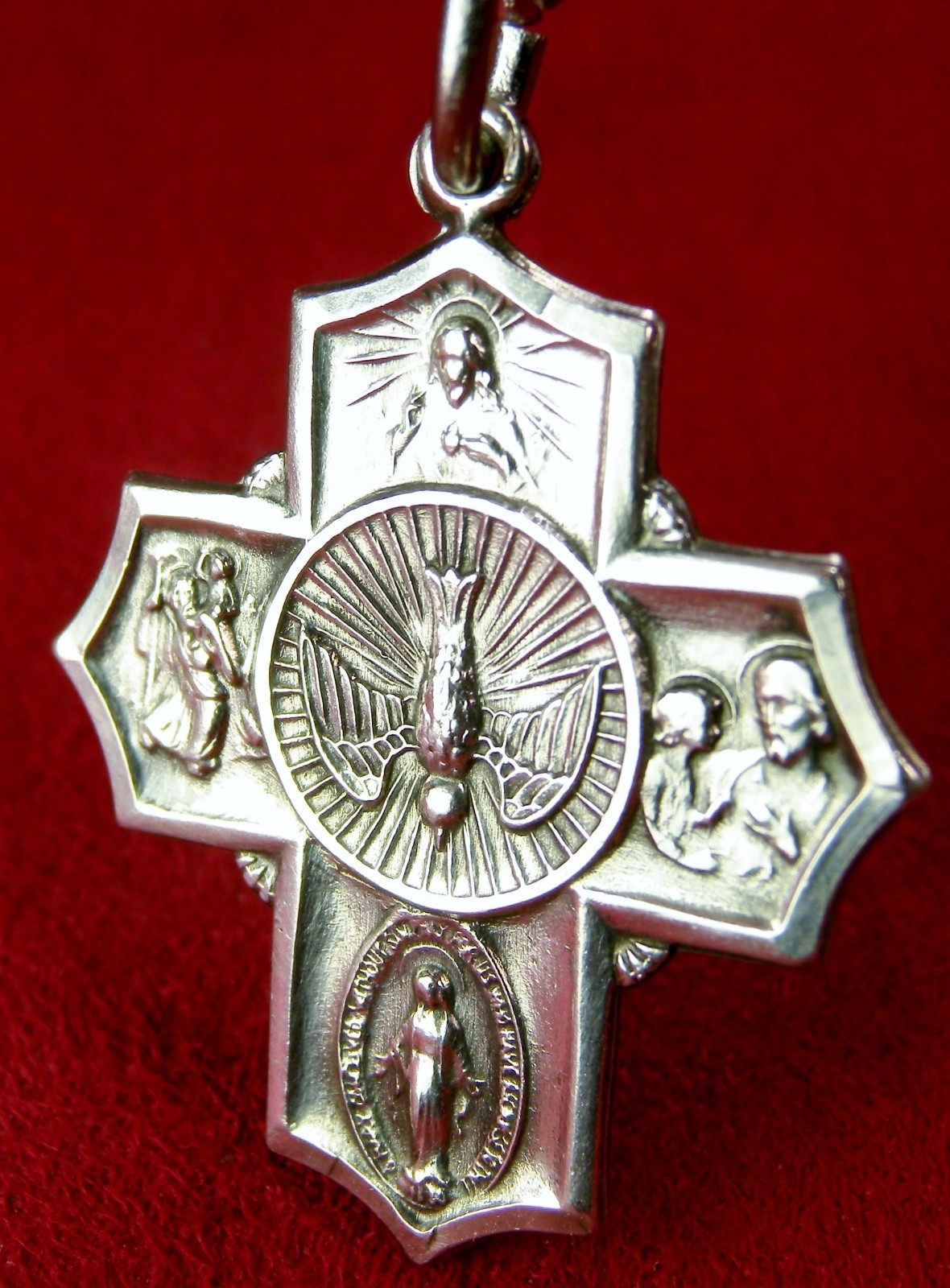 Chapel Sterling WWII GI’s Dog tag Chain Miraculous Medal Scapular Holy Spirit