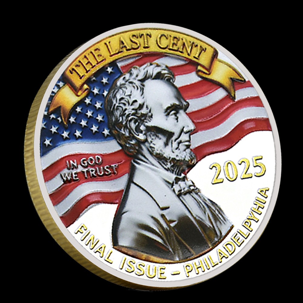 2025 Last Cent Commemorative Coin, Final Penny Tribute, R.I.P. Penny Collectible