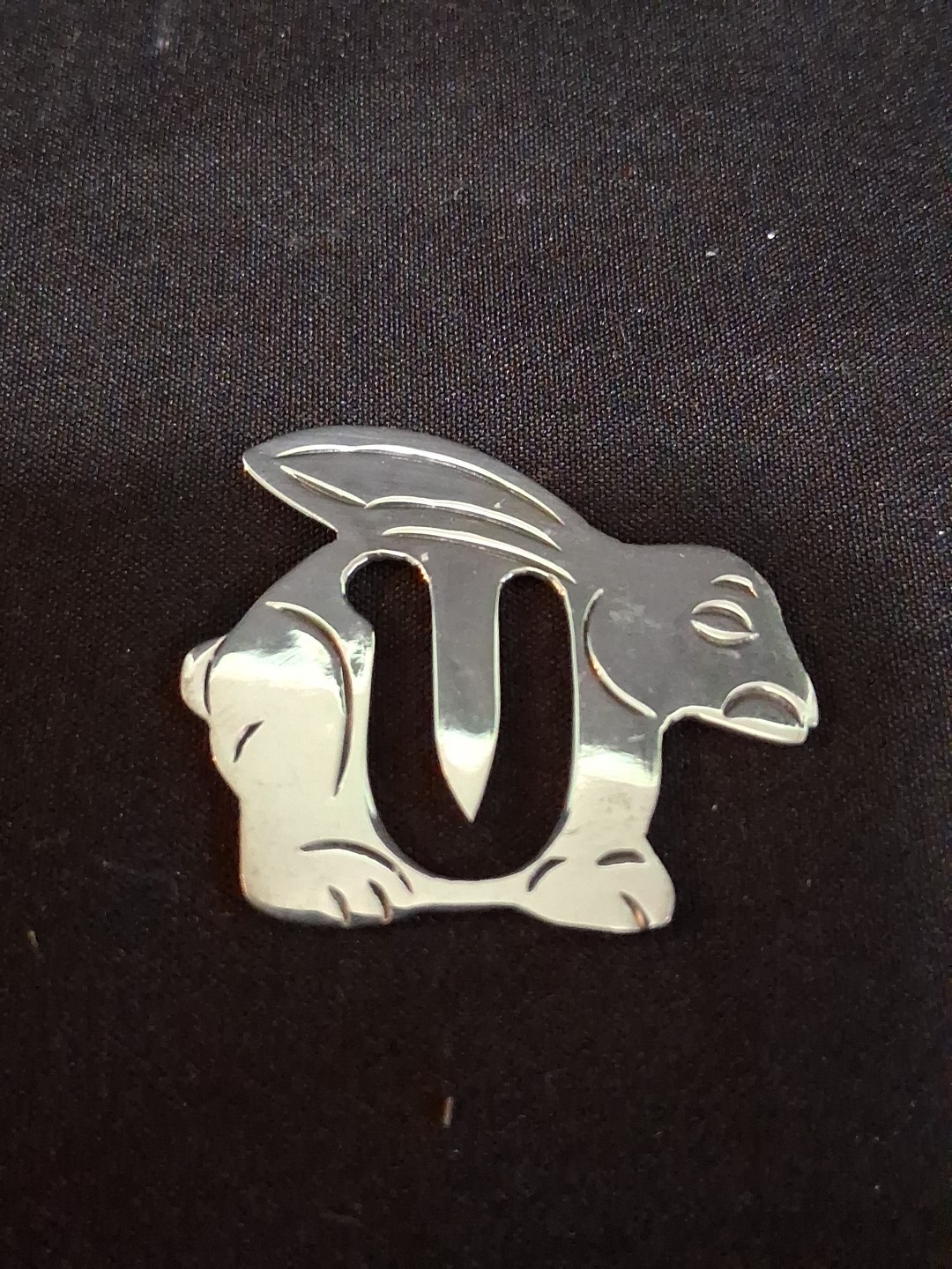 925 Sterling Silver Book Mark Bunny Rabbit Mirror Finish Just Polished