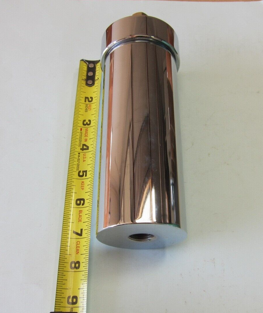 Lowrider Hydraulics accumulator, boss 8 port, pre-charged & adapters, all chrome