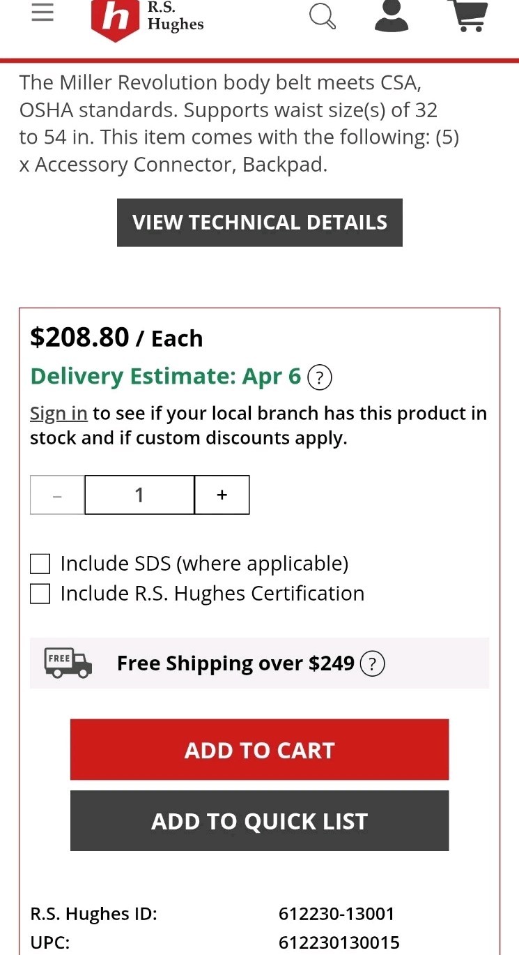 Miller RIA-B2/ Belt with Pad and PivotLink Attachments and 5 Accessory...