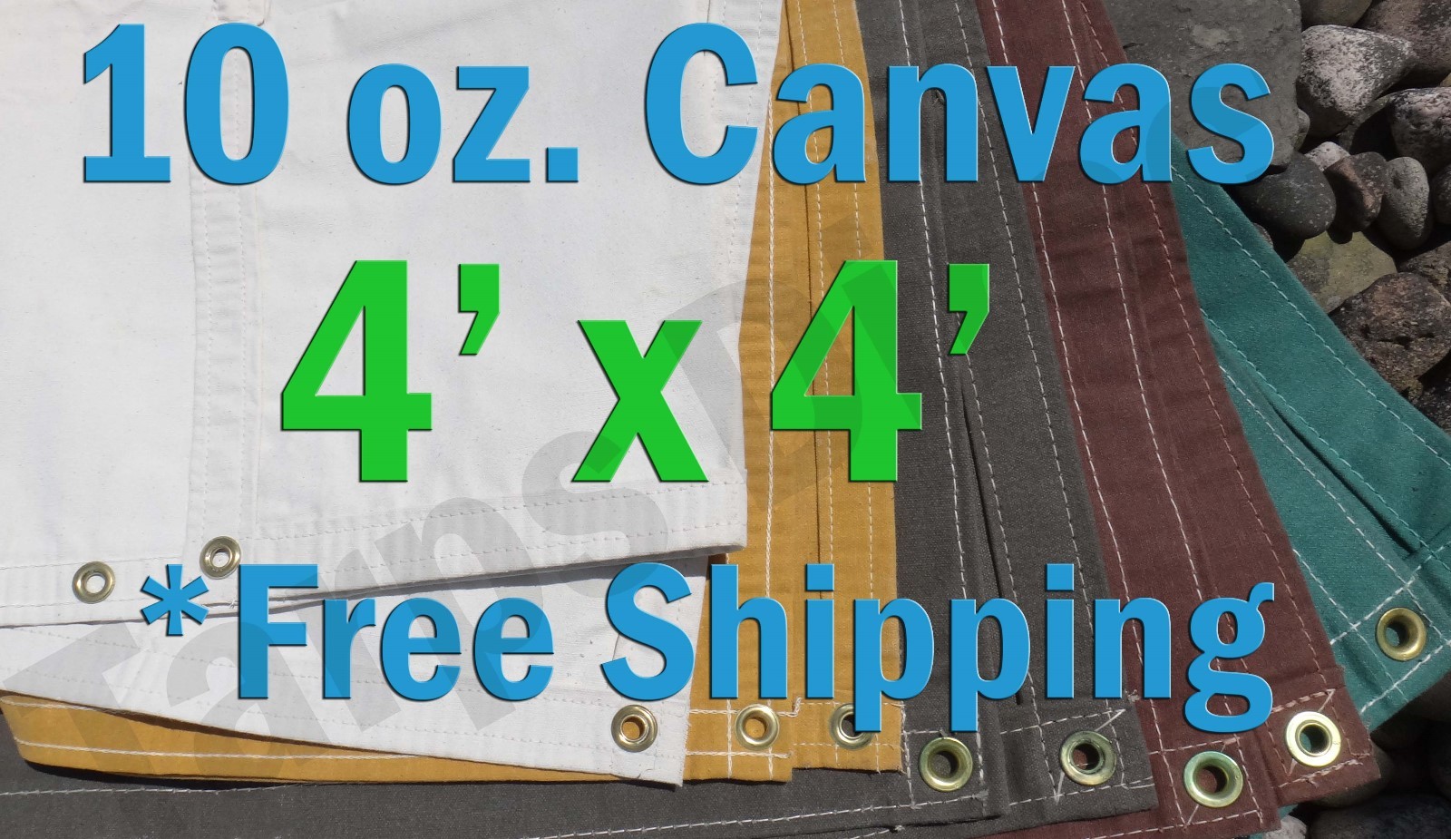 4 Ft. x 4 Ft. 10 Oz. Cotton Canvas Water Resistant Tarp