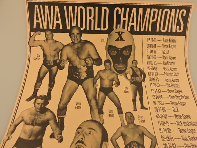 AWA Wrestling Poster World Champions 1961-1989-The Crusher, Vern Gagne, Mr. M