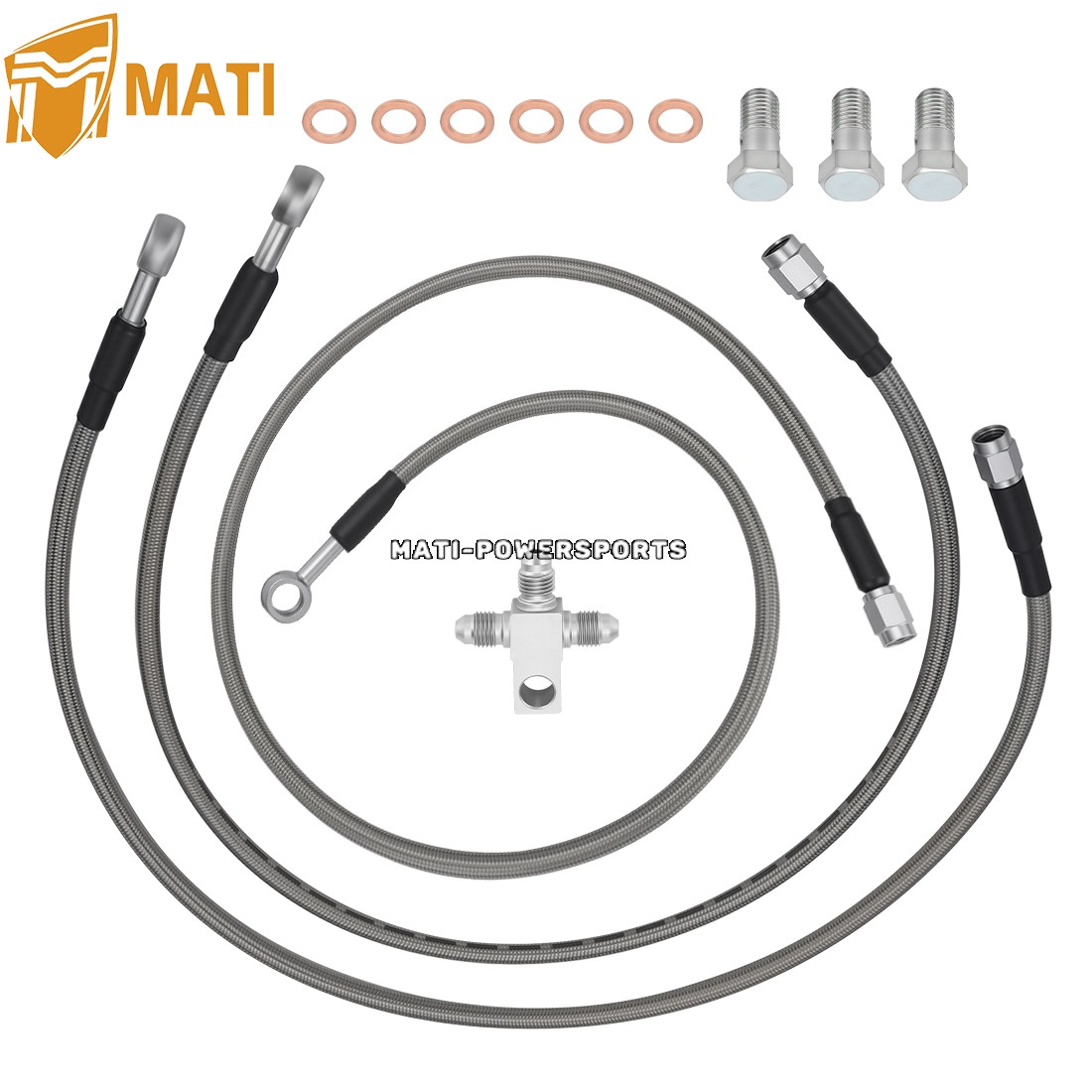 "+3" Front Brake Hose Lines Kit for Suzuki Quadsport Z400 LTZ400 LTZ400Z 2003-08