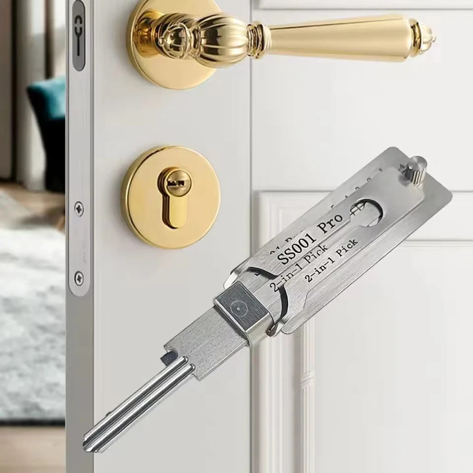 Hook And Pickup Tool Kit 2 In 1 Portable Lock Picking Set Ergonomic Handle