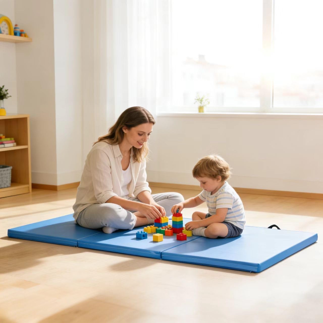 2.2 Inch Thick Tri-fold Folding Gym Mat for Yoga MMA Home Workout