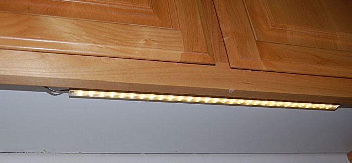 2X 12VDC 6W LED 5630 Aluminum Strip Warm White Under Cabinet Light Fixture 20"