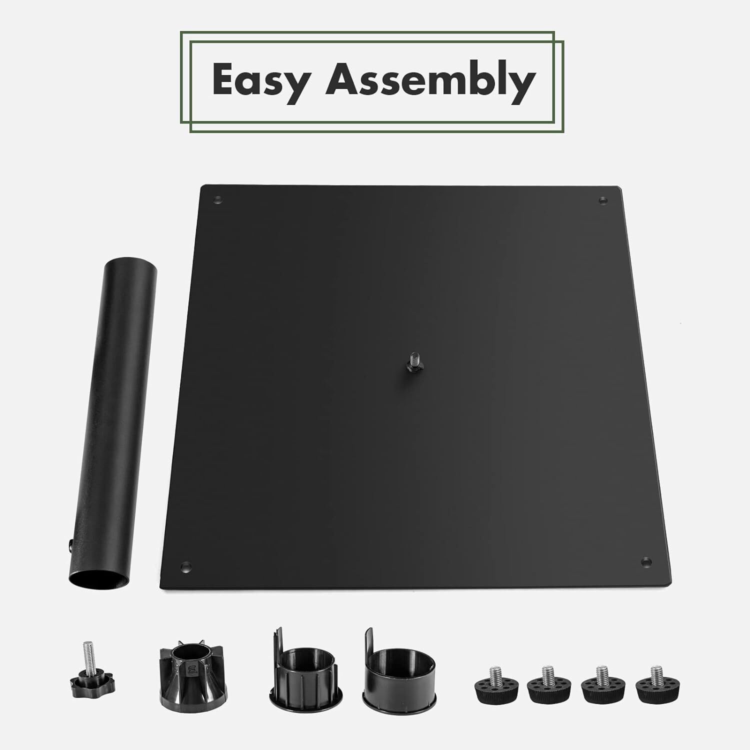 50LBS Portable Outdoor Umbrella Base Stand 24 Inches Square Base Holder