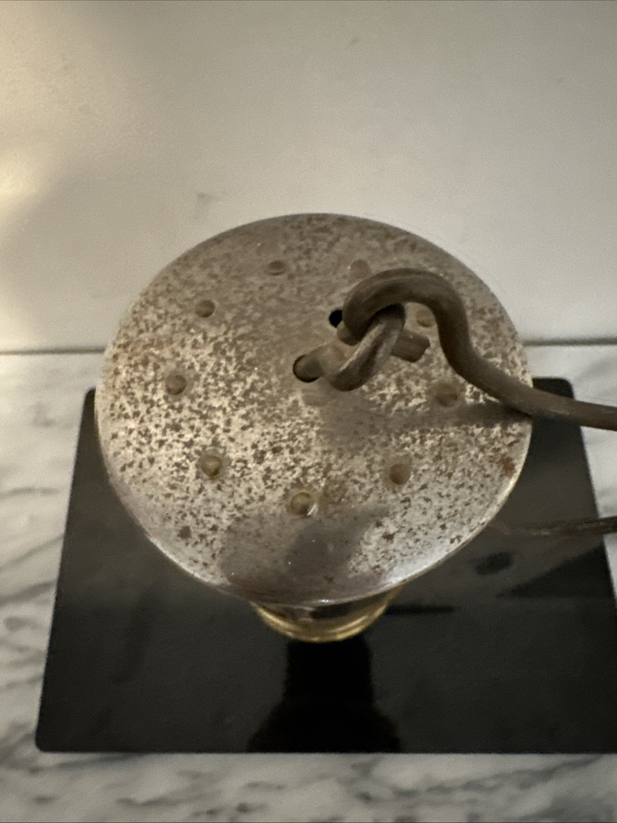 ANTIQUE MINER’S LAMP Merrisal Co. Smethwick Marking Brass Glass Insert READ