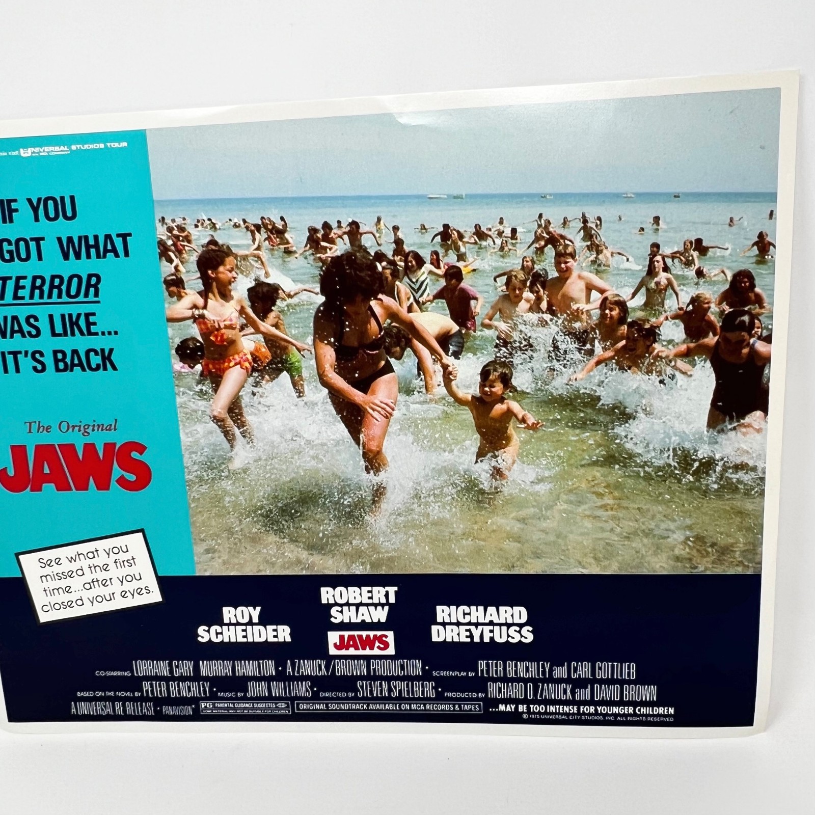 1975 Universal Studios Jaws 2 Horror Film Original Movie Lobby Card (c)