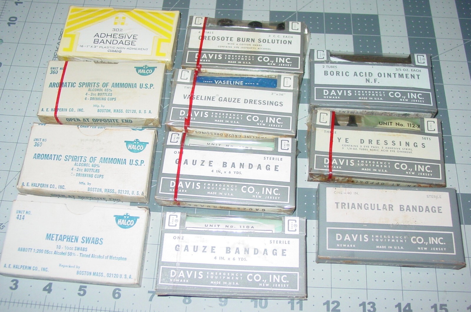 Vintage MSA Mine Safety Power Company Metal Mount First Aid Kit w/Contents USA