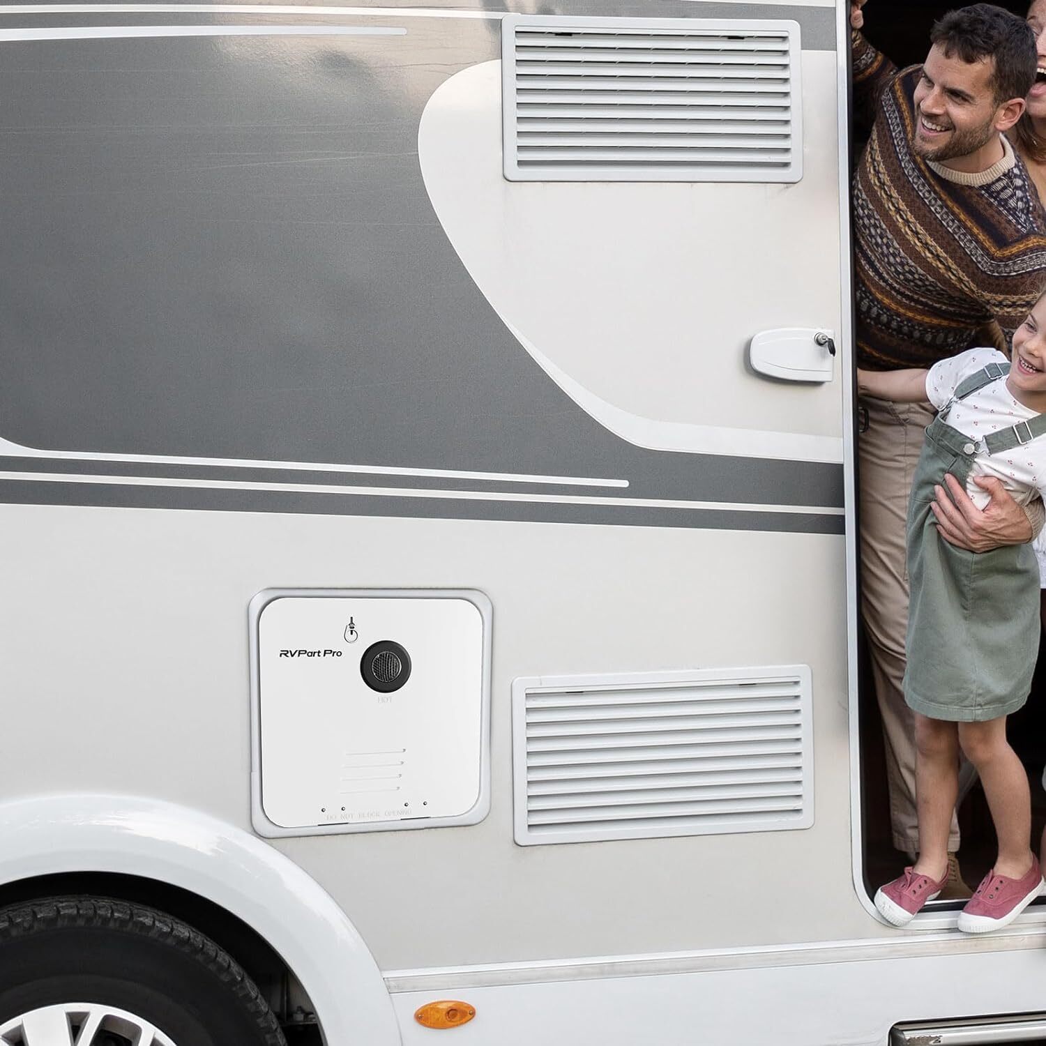 RVPart Pro RV Propane Gas Tankless Water Heater Instant Hot 42,000 BTU White