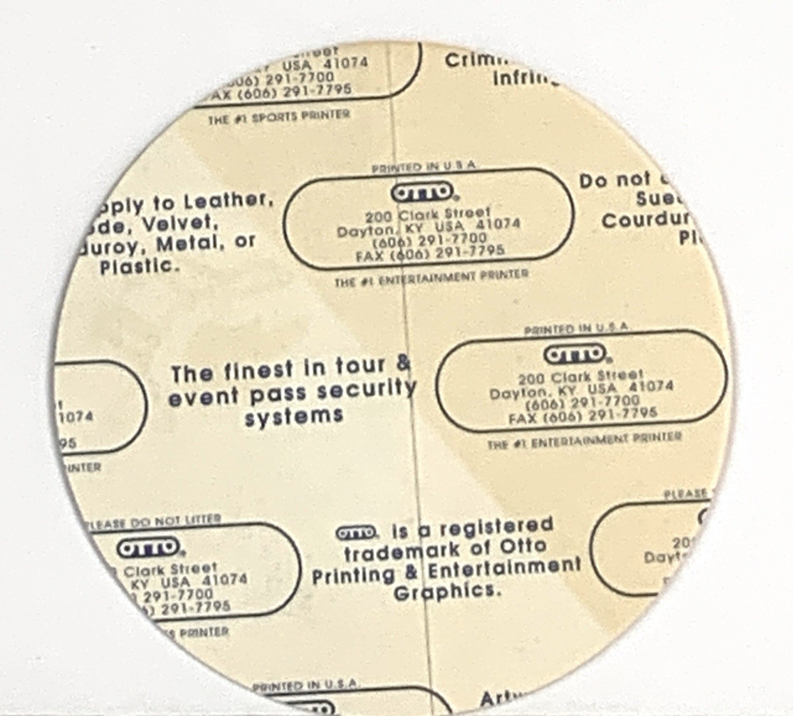 John Prine Lost Dogs - Mixed Blessings Tour 1995 Backstage Pass Otto Unused 70