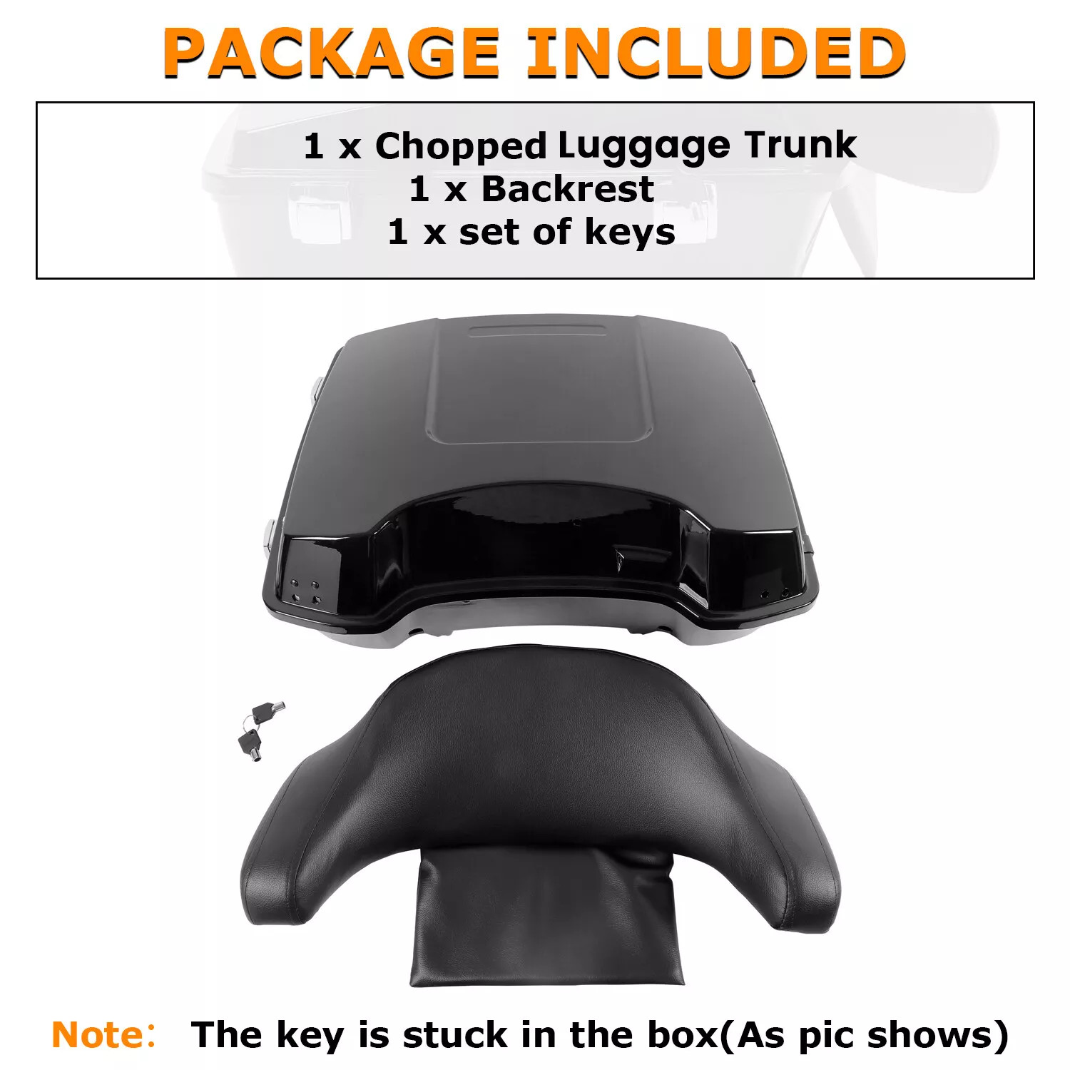 Chopped Luggage Trunk For 1997-2013 Harley Davidson Touring Street Electra Glide