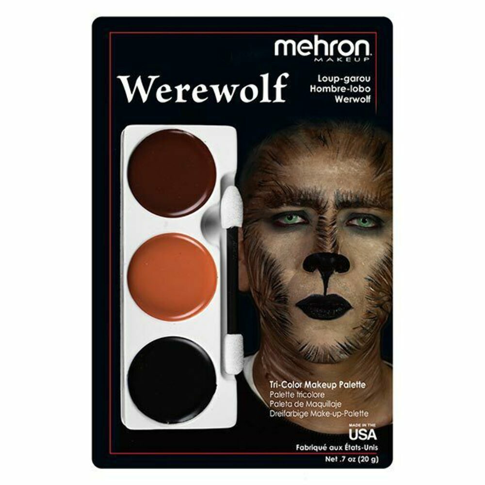 Mehron Tri-Color Character Palettes For SFX/Halloween/Cosplay, Various Styles