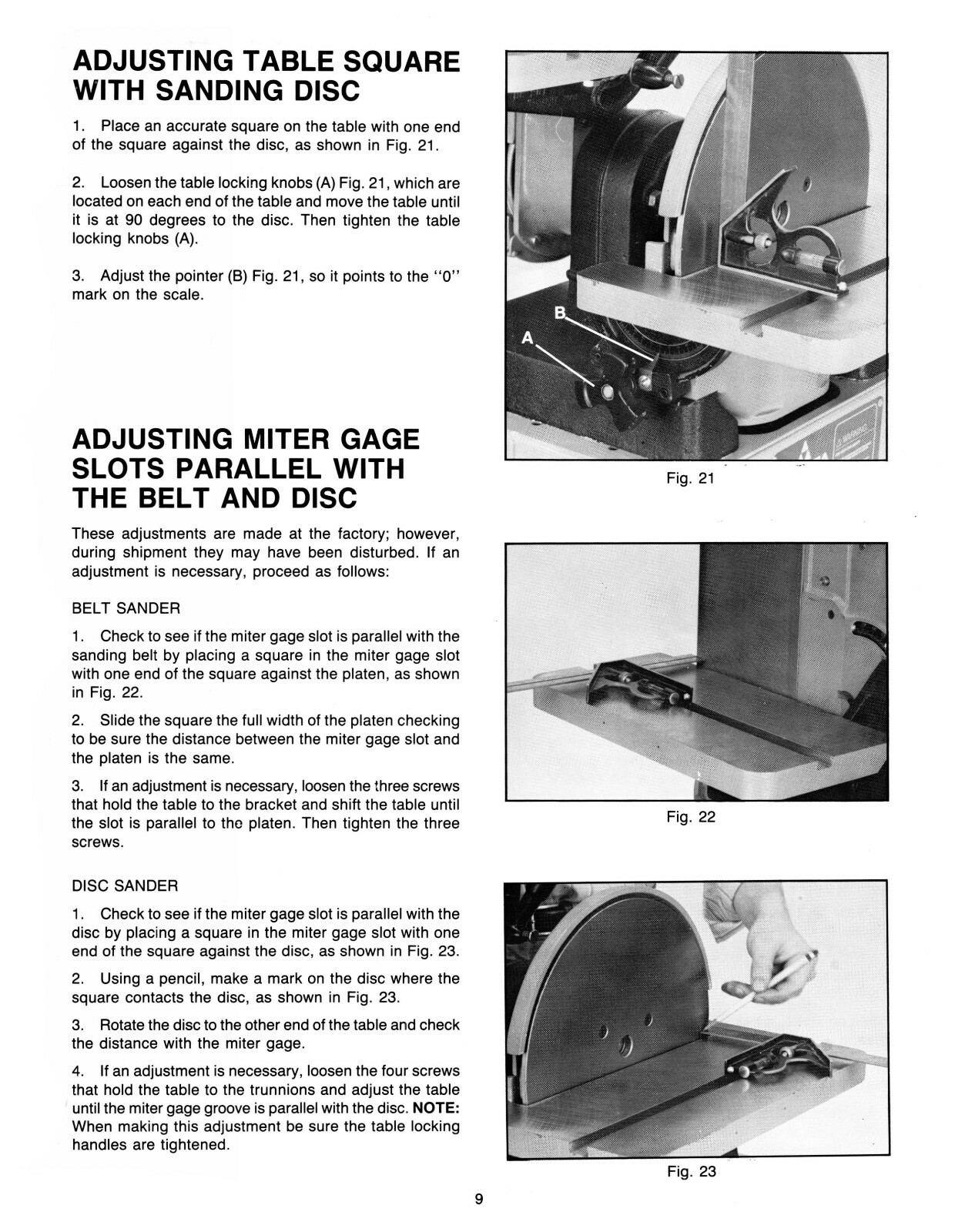 Delta 6" Belt 12" Disc Sander Model 31-730 Instruction & Parts List Manual #1591