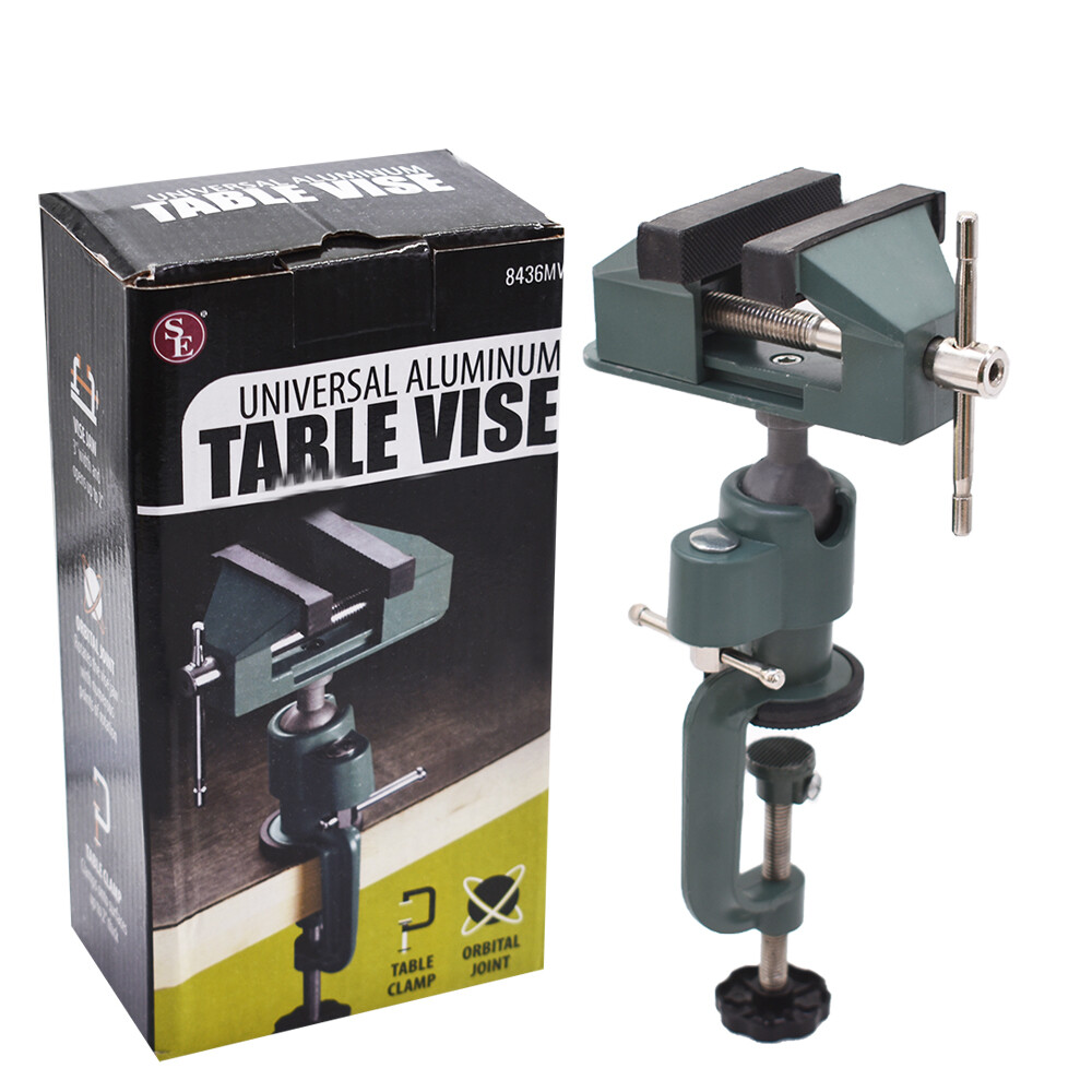 BENCH VISE SWIVEL 3" TABLETOP CLAMP VICE TILTS ROTATES 360 UNIVERSAL WORK HOBBY