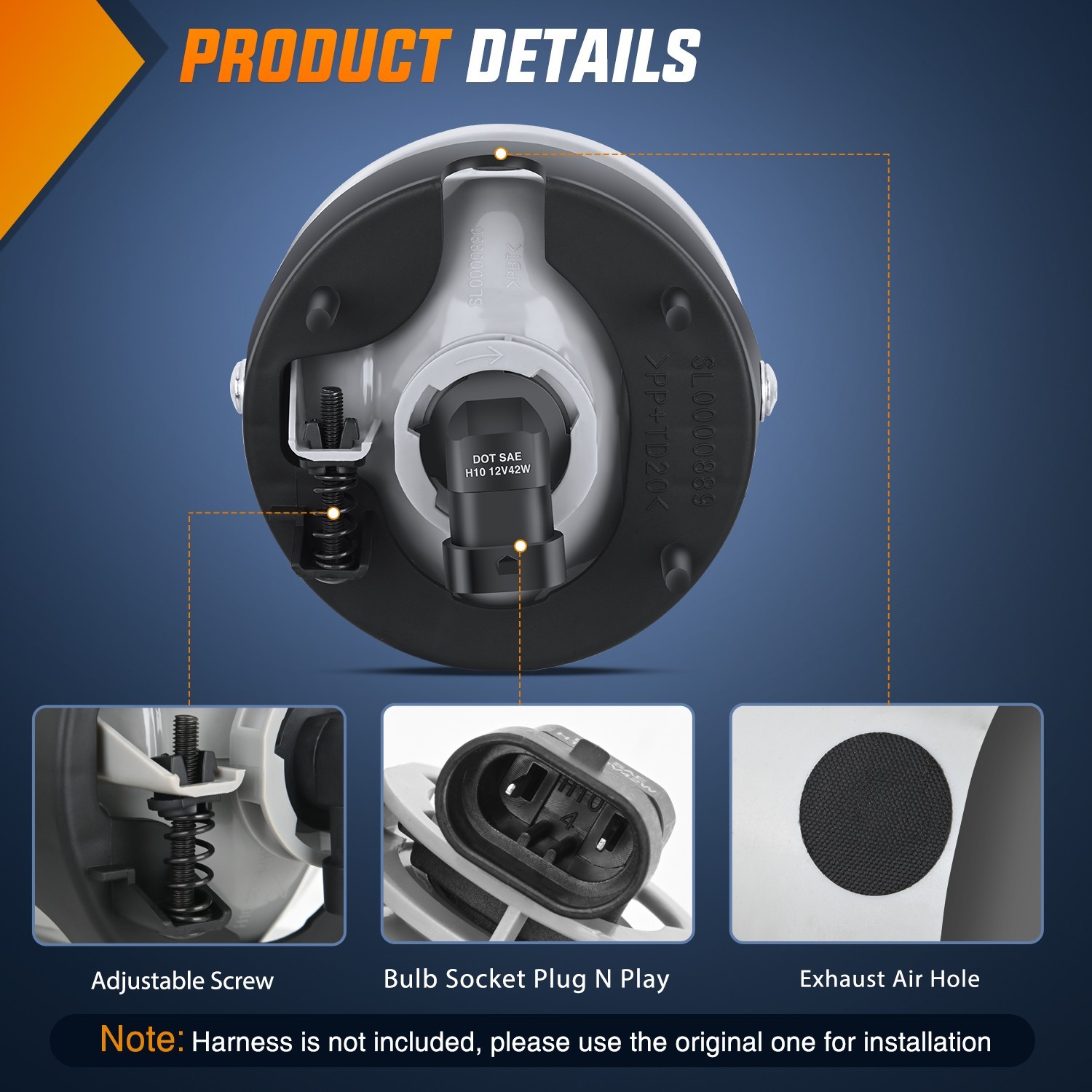 Nilight Fog Lights Assembly for 2007-2014 Ford Expedition 2008-2011 Ford Ranger