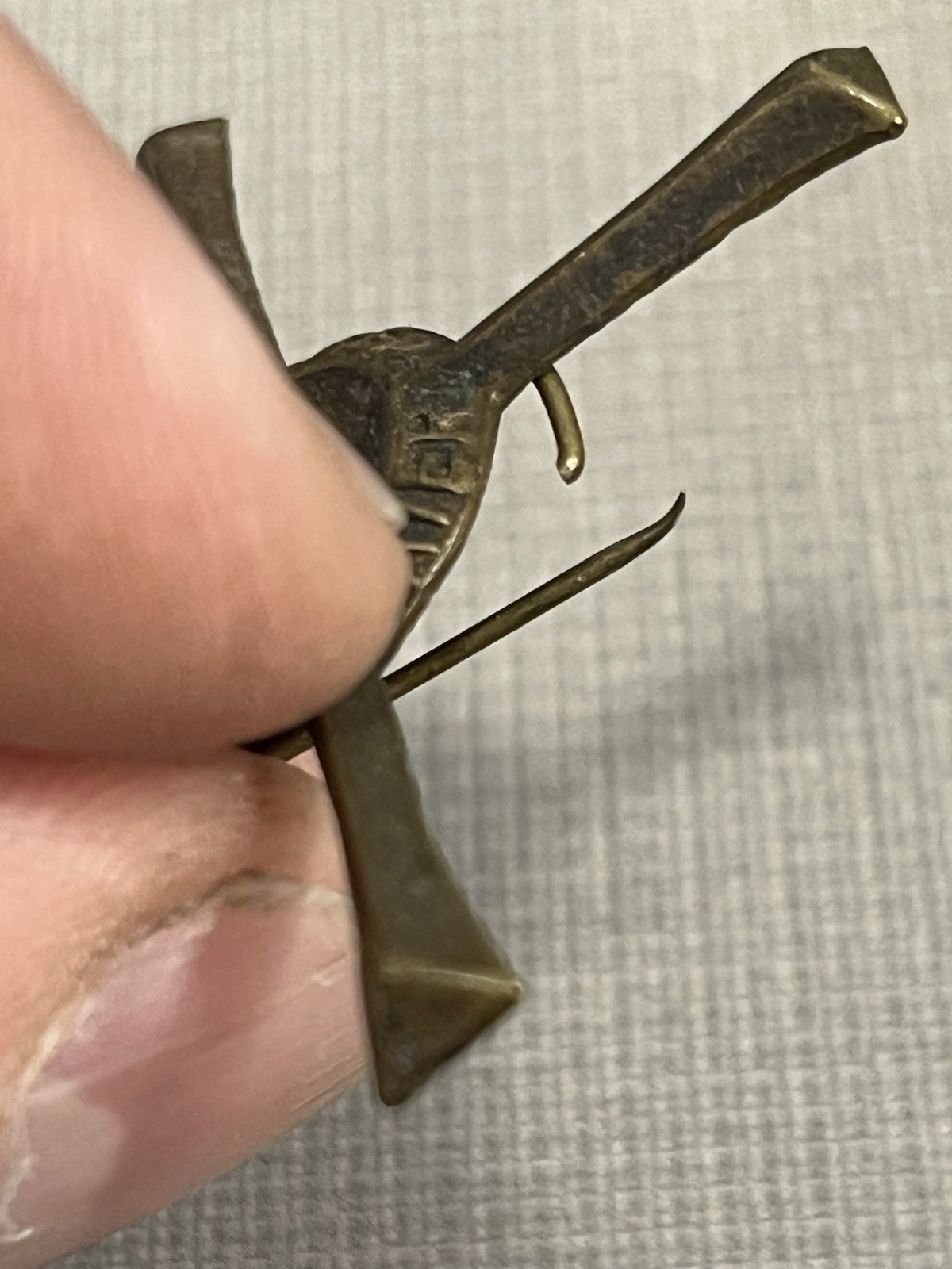 Original WW2 German Iron Shirt 1933 Pilgrimage Cross Trier Pin Medal Tinnie