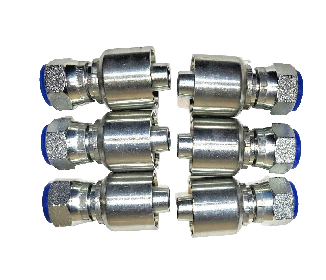 (6) 10643-10-10 - 5/8 10 JIC Female Hydraulic Fitting X 5/8" Hose FJX-10-10
