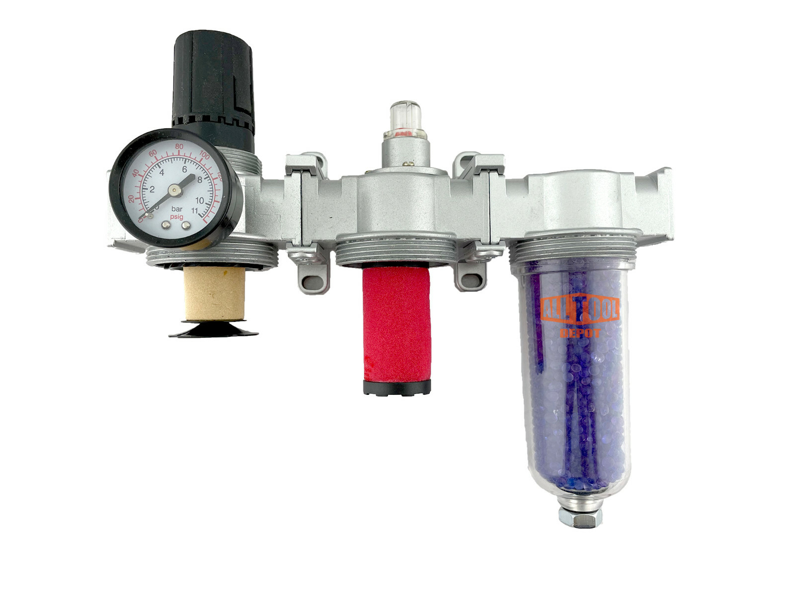 NEW 3/8" Compressed Air Filter Regulator / Desiccant Dryer / Coalescing Filter