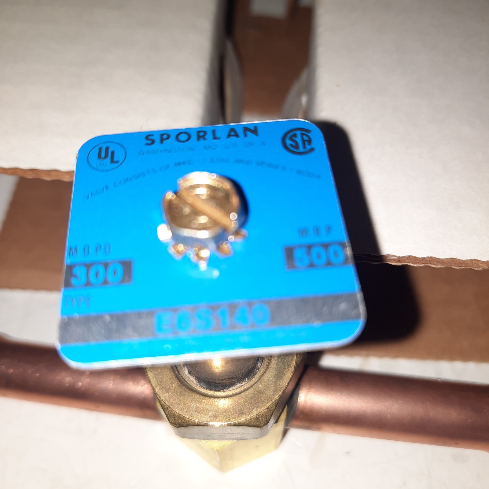 SOLENOID VALVE E6S140 1/2" ODF less coil