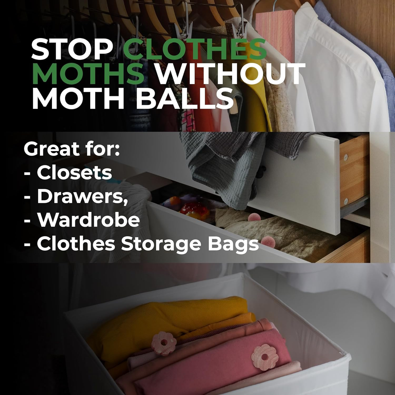 61 Pack Cedar Blocks, Sachets, Rings, Balls - Stop Clothes Damage - the Ultim...