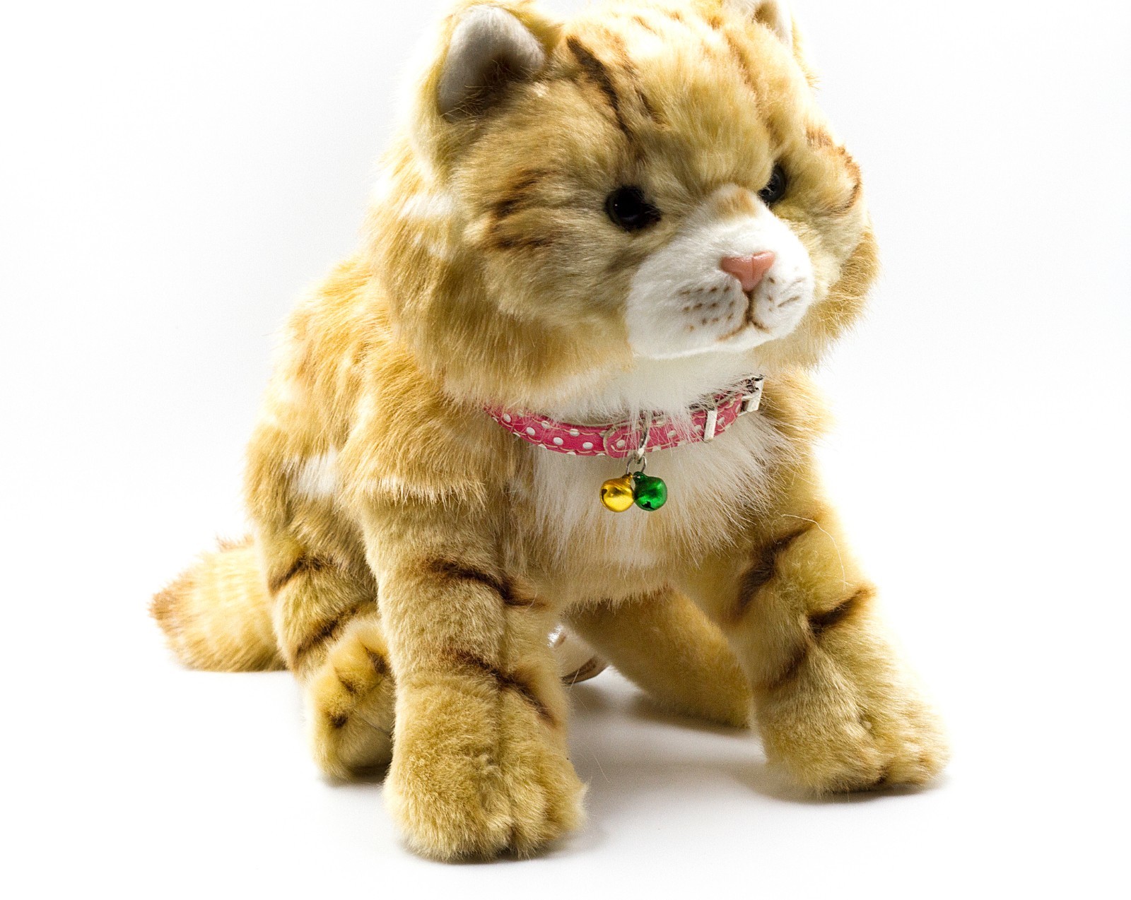 Polka Dot Charming Color Leather Cat Collar with 2 Bells by AXEL PETS