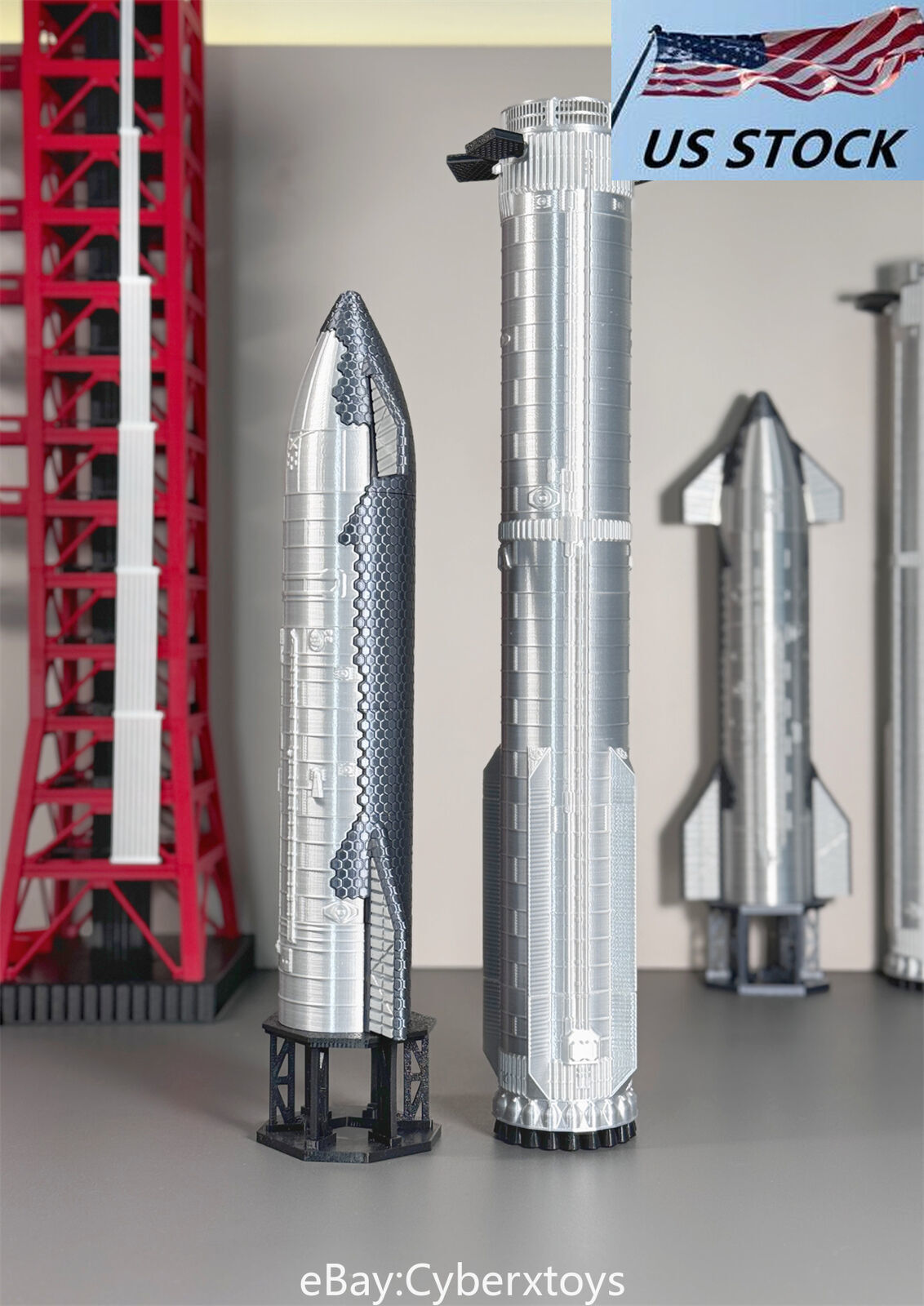 1:200 SpaceX Starship Rocket Model Magnetic Attraction Assemble Decompres