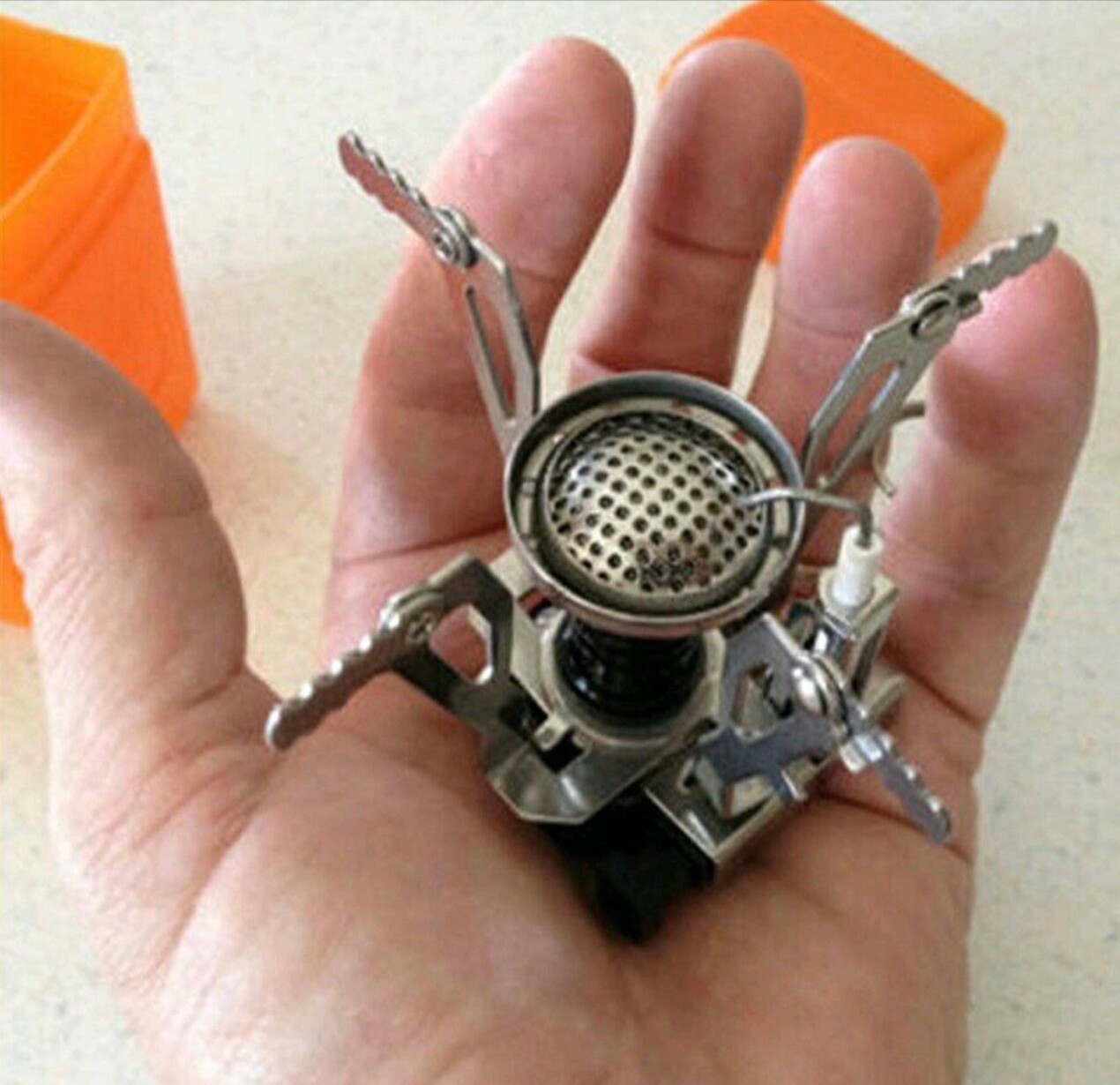 Portable Outdoor Picnic Gas Burner Foldable Camping Mini Steel Stove Case New