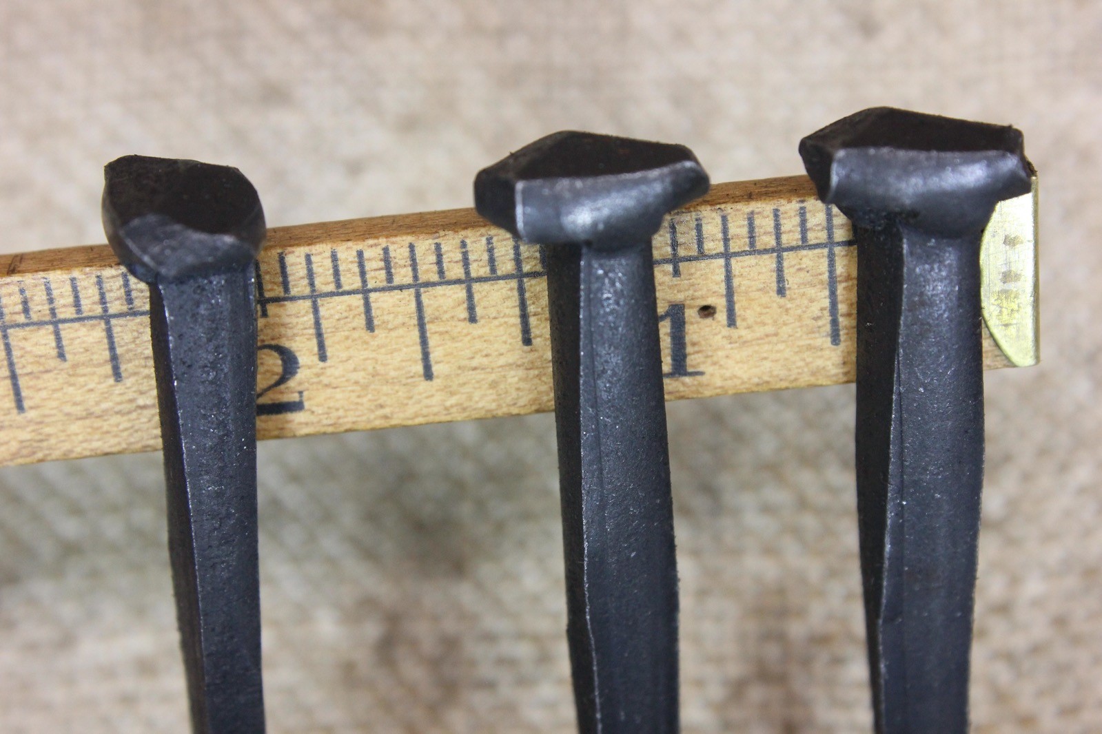 3" Rosehead 10 Nails HEAVY Spikes Square Wrought Iron Vintage Decorative Look