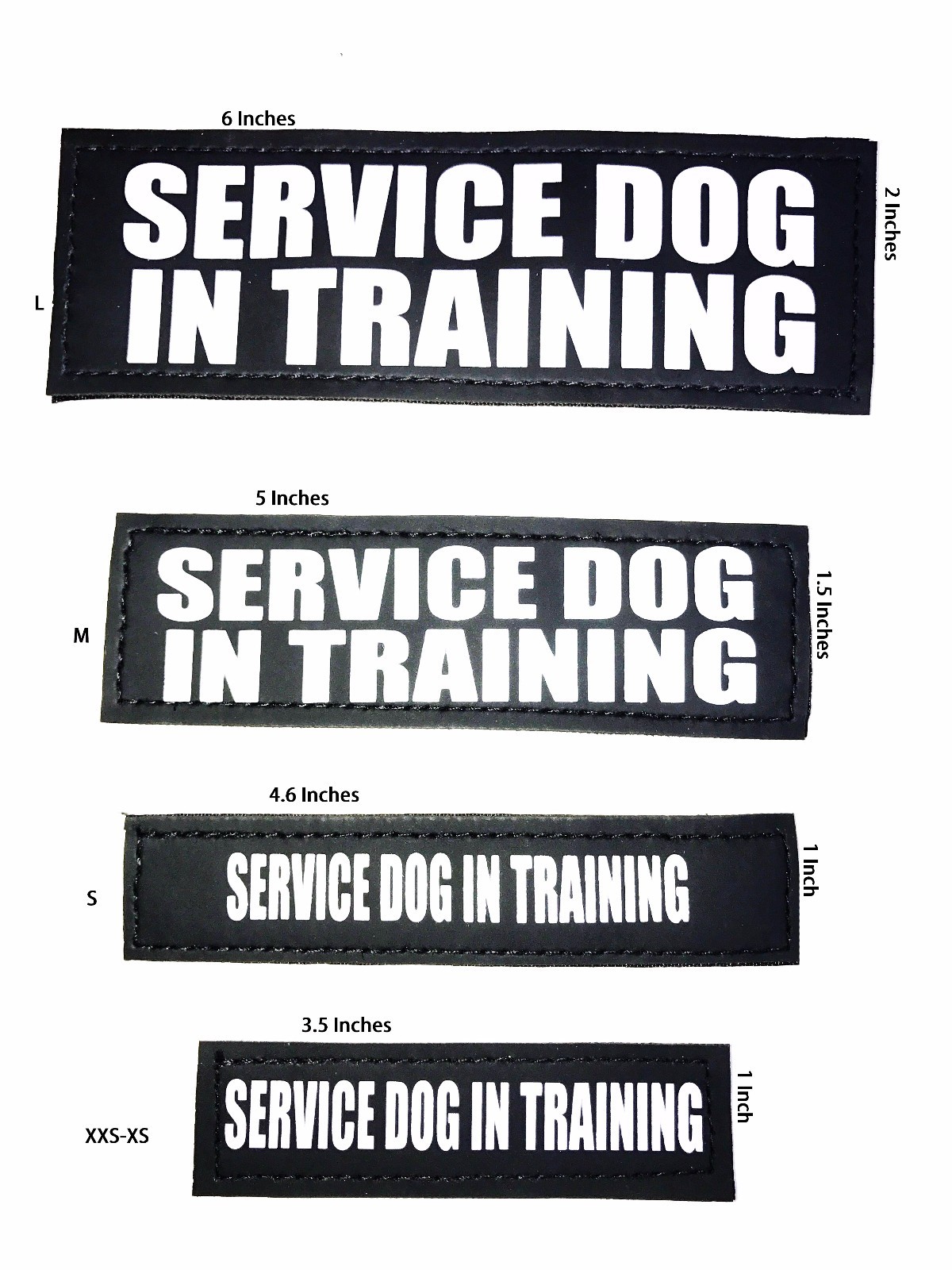 Reflective SERVICE DOG Patches,IN TRAINING,DO NOT PET, EMOTIONAL SUPPORT,THERAPY