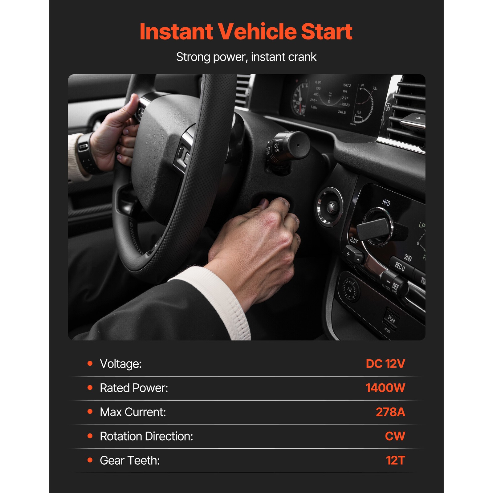 New Starter Motor for Chevy Traverse 09-17 GMC Acadia 07-16 3.6L 17986 17997