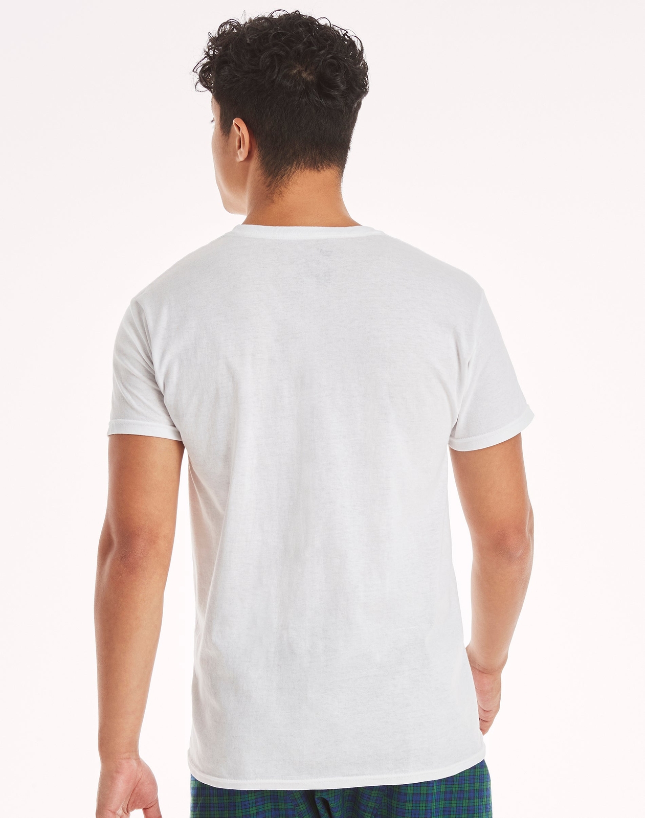 Hanes Men's White Crewneck T-Shirt 6-Pack Undershirt Tee TAGLESS FreshIQ Comfort