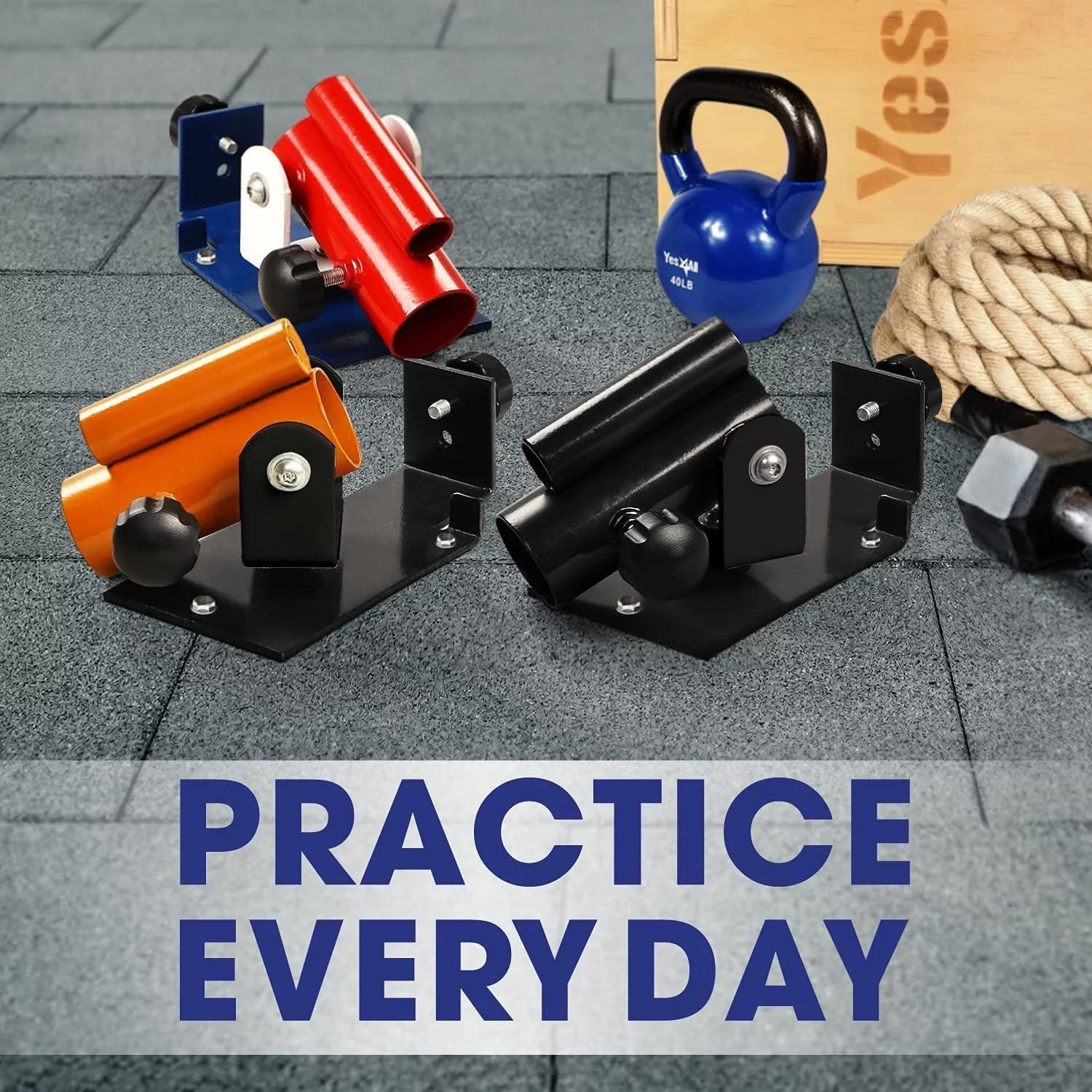 Heavy-Duty Landmine Handle with Textured Rubber Grip for Strength Training