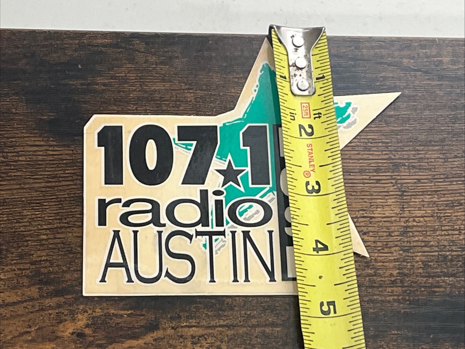 Vtg 1990's KGSR 107.1 Sticker Austin Texas Radio Station 5''x4.5'' Collectible
