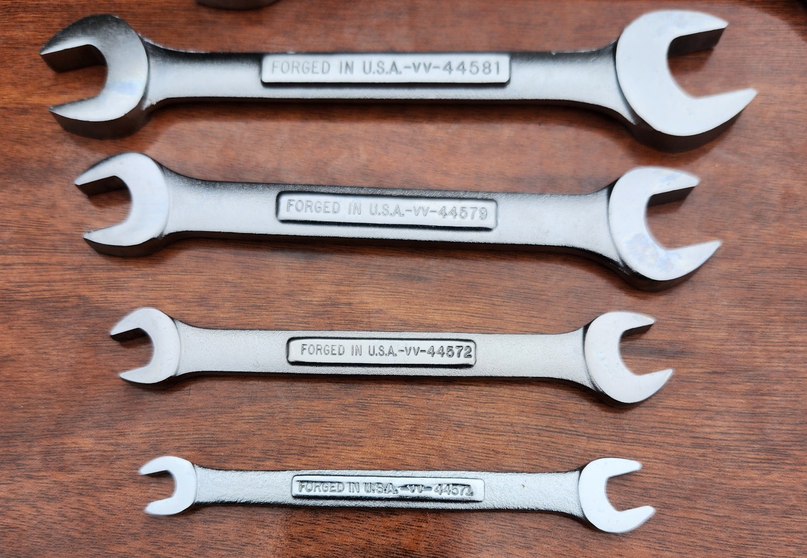 Craftsman SAE Double Open Wrench Set USA 1/4" to 1-1/8" - 10 Pcs Like New W Rail