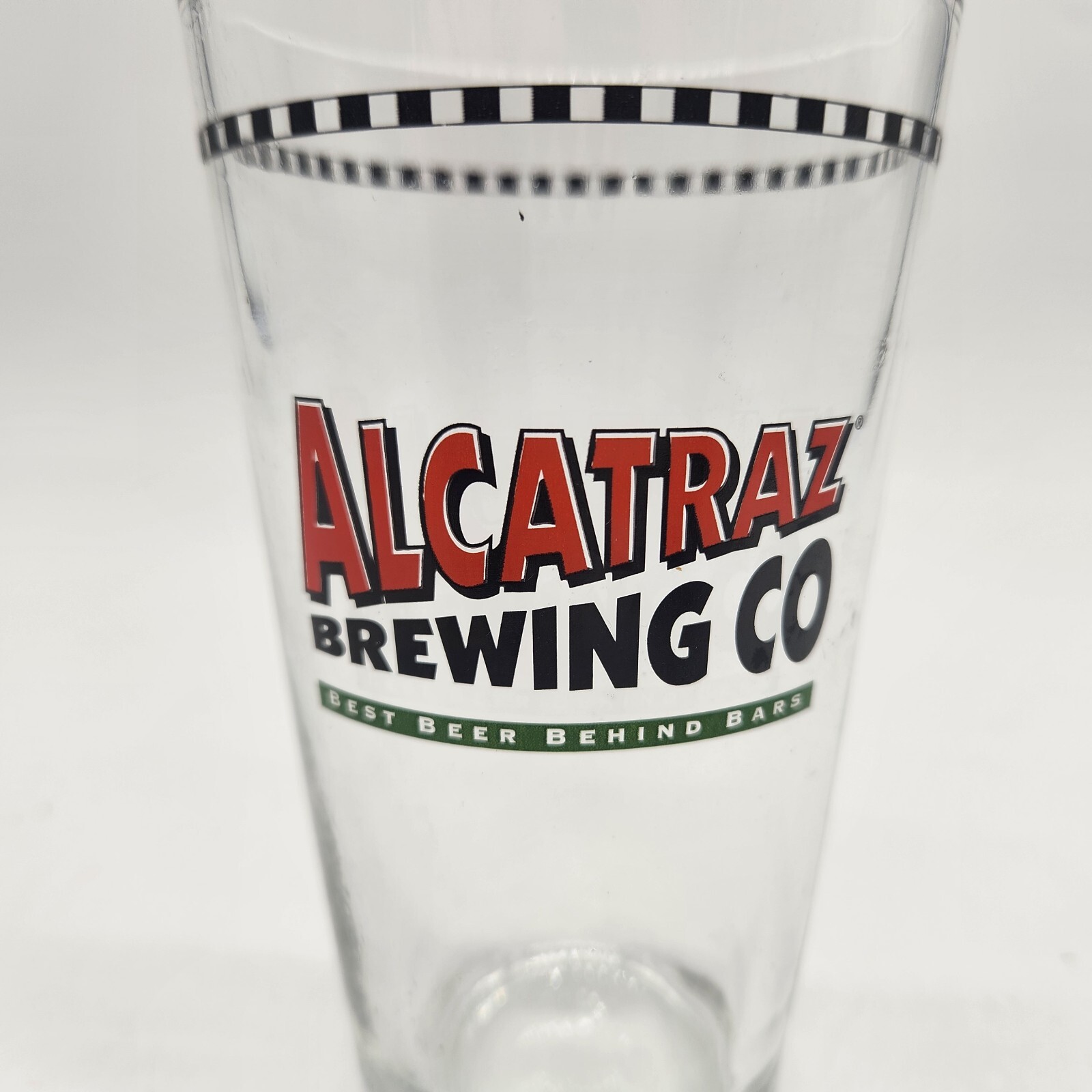 Alcatraz Brewing Company Glass "Best Beer Behind Bars" Glass Pint Beer Glass