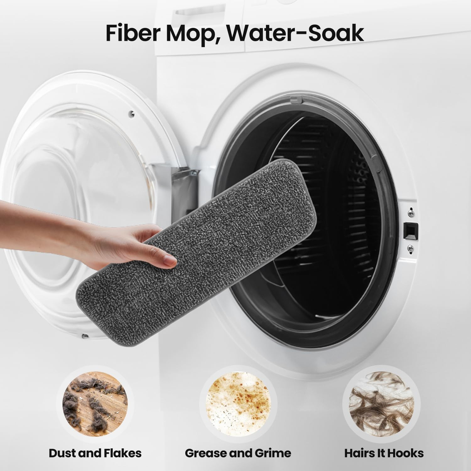 360° Spray Mops for Floor Cleaning with 5 Washable Pads, Wet Dry Microfiber Mop