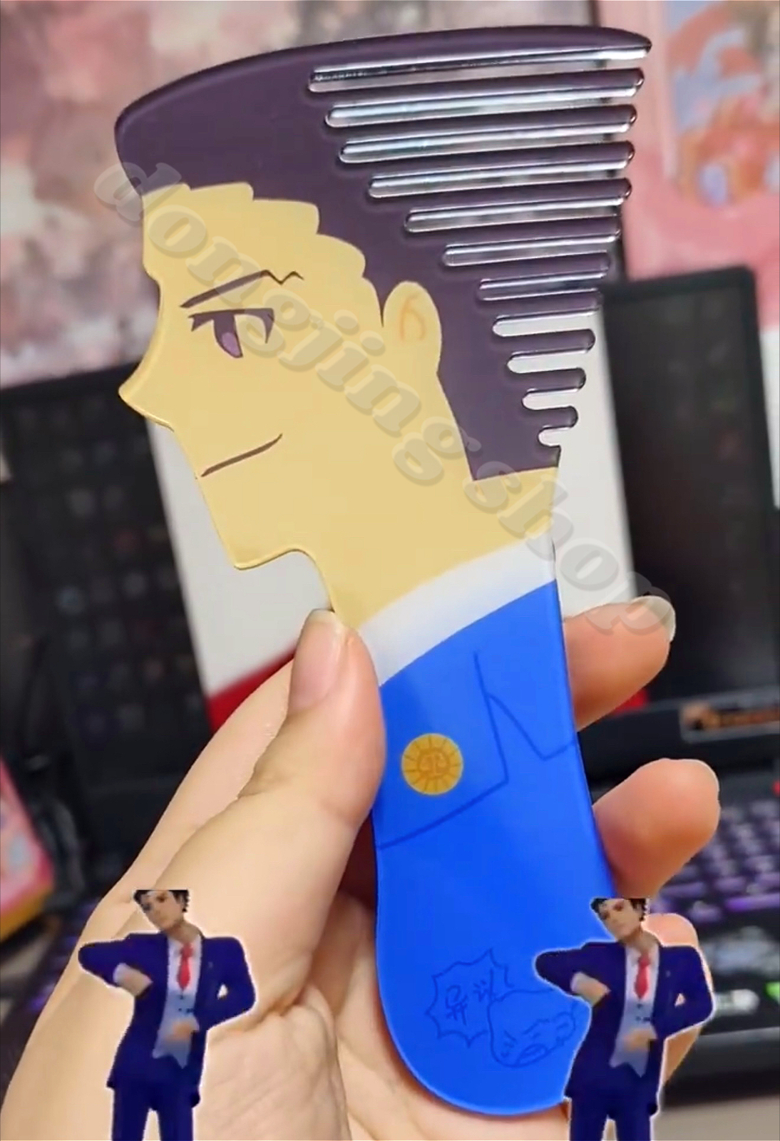 Anime Ace Attorney Phoenix Wright Comb Cosplay Makeup Comb Creativity Gifts