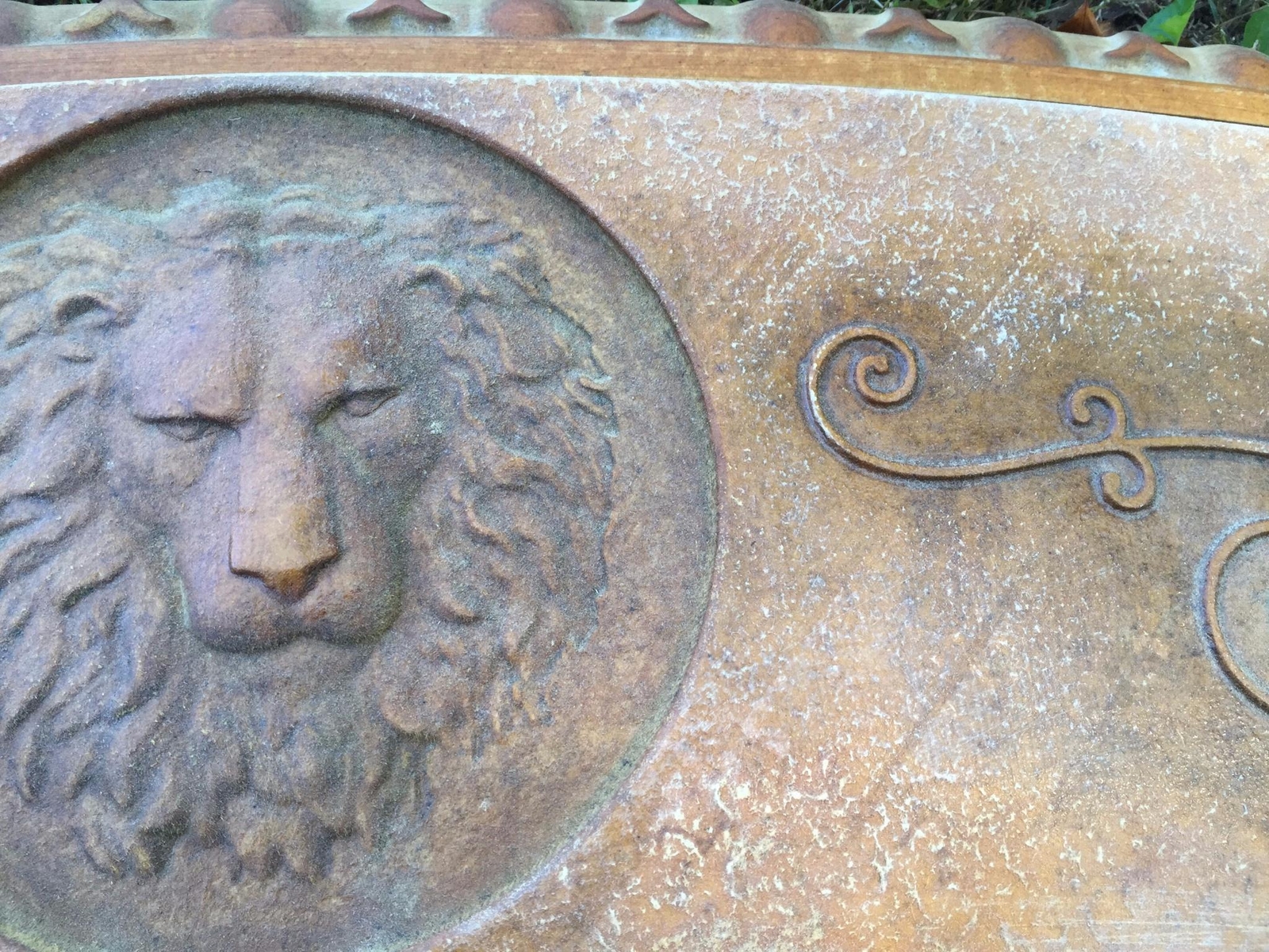 Curved Lions Head Concrete Bench top Mold Scroll design Bench Mold Full Size