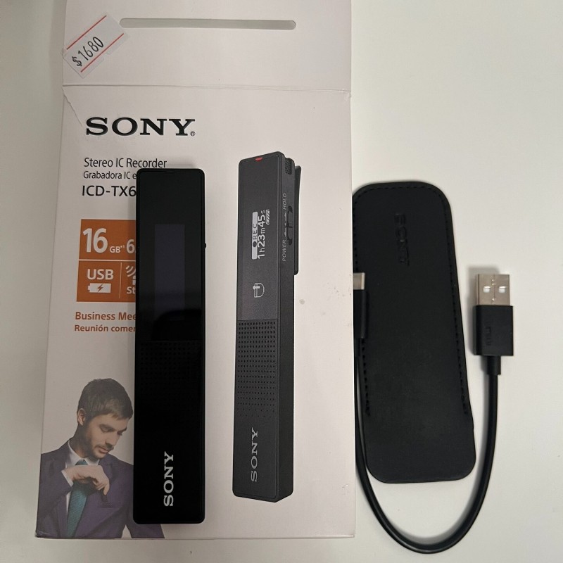 Sony ICD-TX660 Digital Voice Recorder 16GB - Ultra Slim USB Direct Dictation