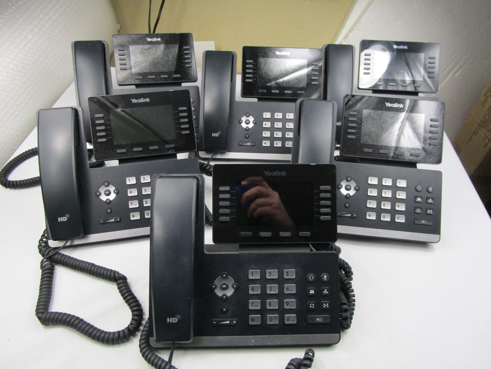 Lot Of 6 Yealink SIP-T54W Prime Business IP Phone - PARTS ONLY READ