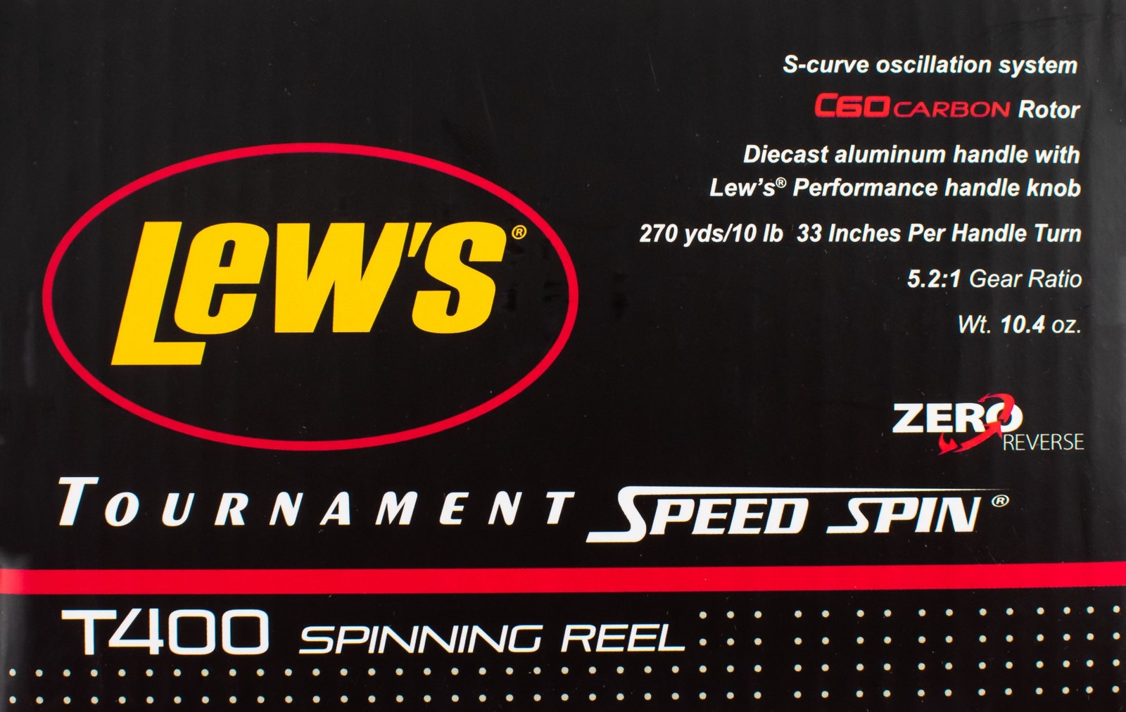 LEW'S TOURNAMENT SPEED SPIN T400 5.2:1 GEAR RATIO SPINNING REEL
