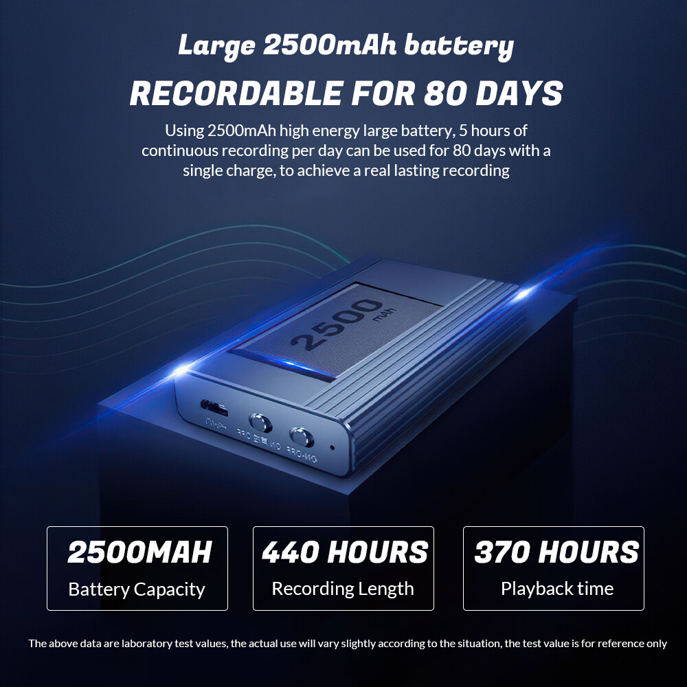 500 Hrs Mini Spy Voice Activated Recorder Digital Audio Magnetic MP3 Player