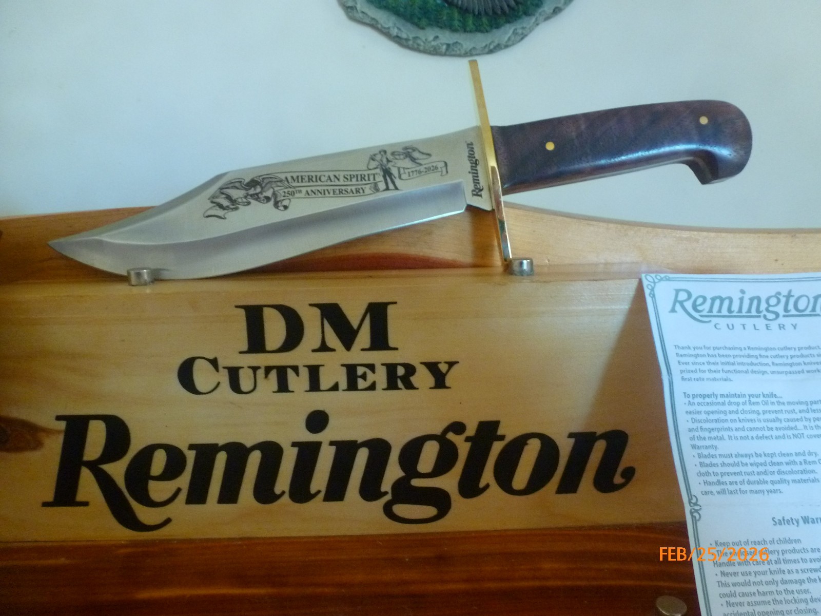 Remington 250th Anniversary American Spirit 1776-2026 Bowie Knife USA - NIB