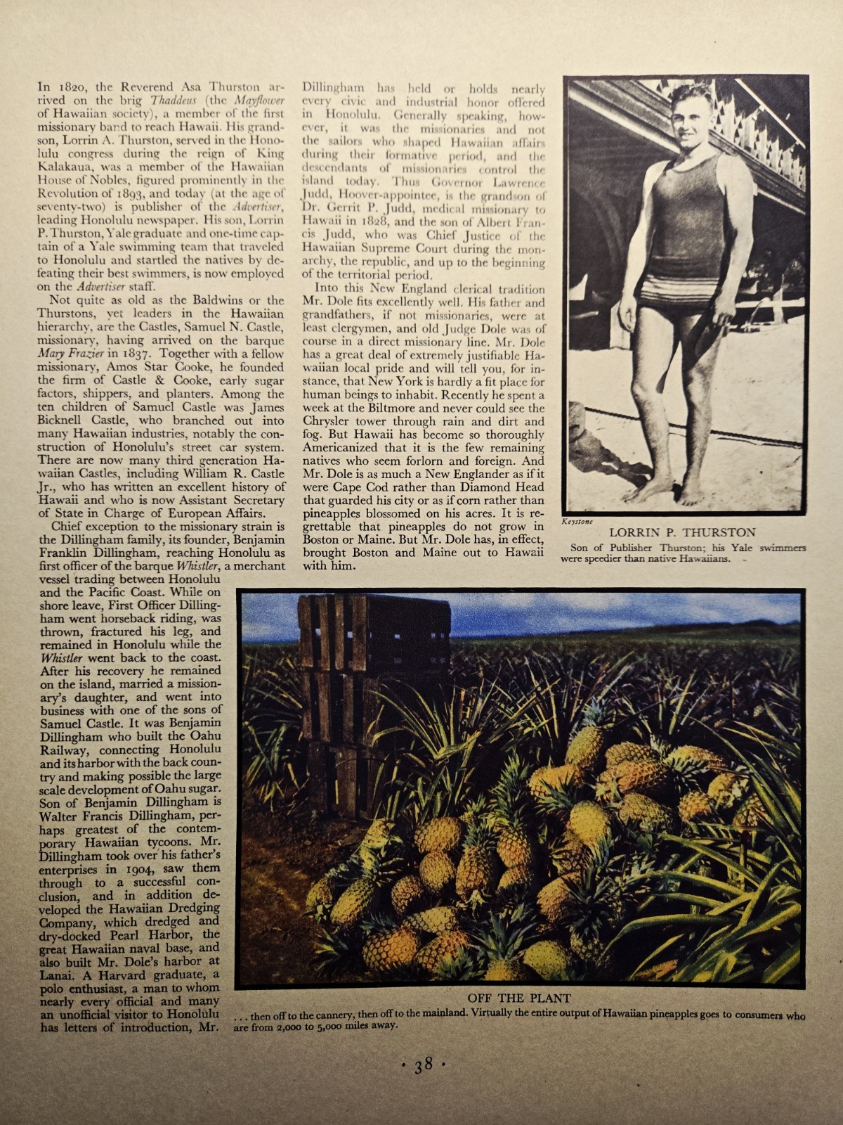 1930 Pineapples In Paradise Magazine Article Hawaiian Pineapple Co Lanai Dole